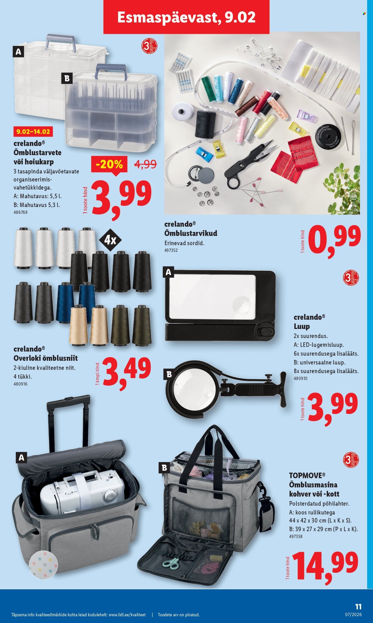 Lidl kliendileht - Tööstuskaupade pakkumised (9.02 - 15.02.2026)