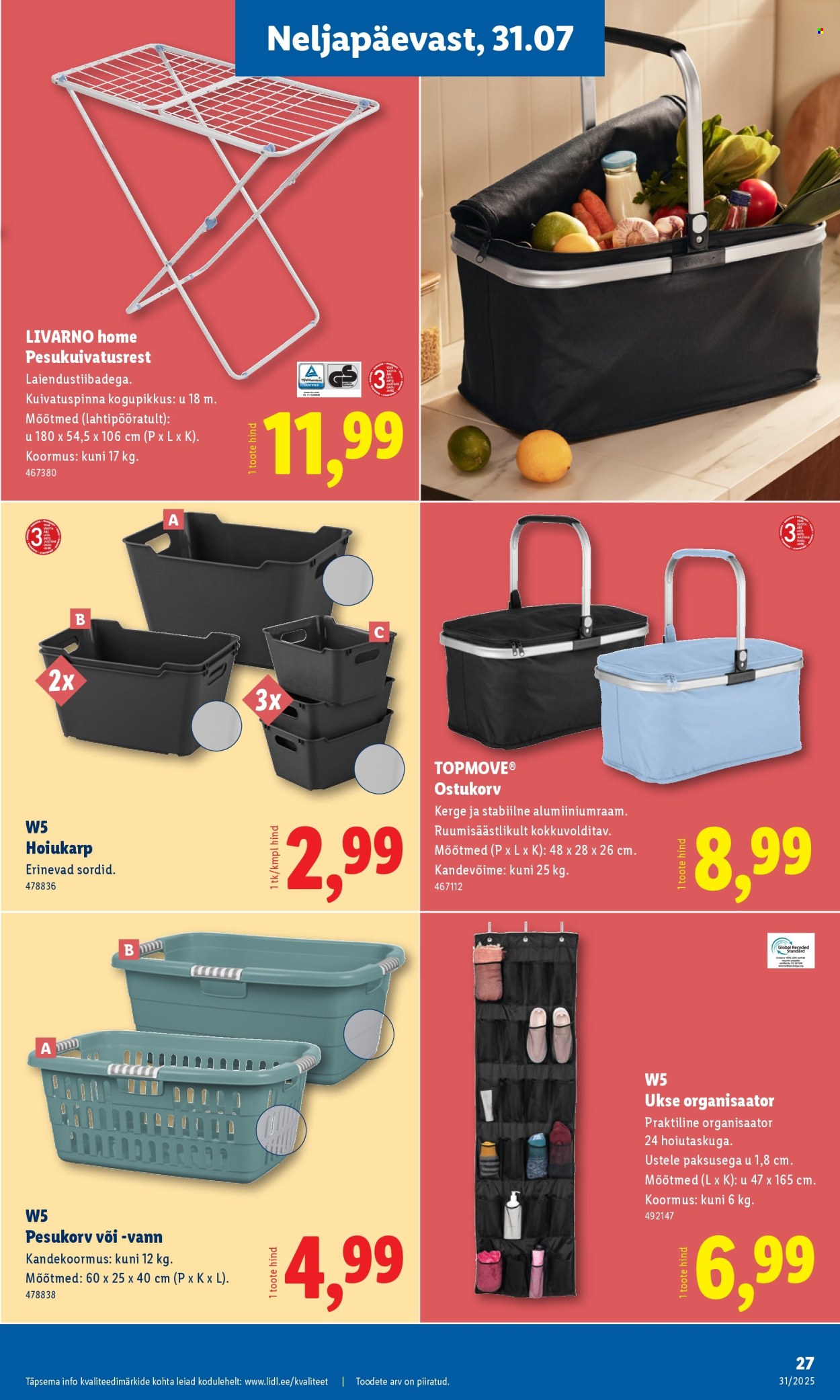 Lidl kliendileht - Tööstuskaupade pakkumised (28.07 - 3.08.2025)
