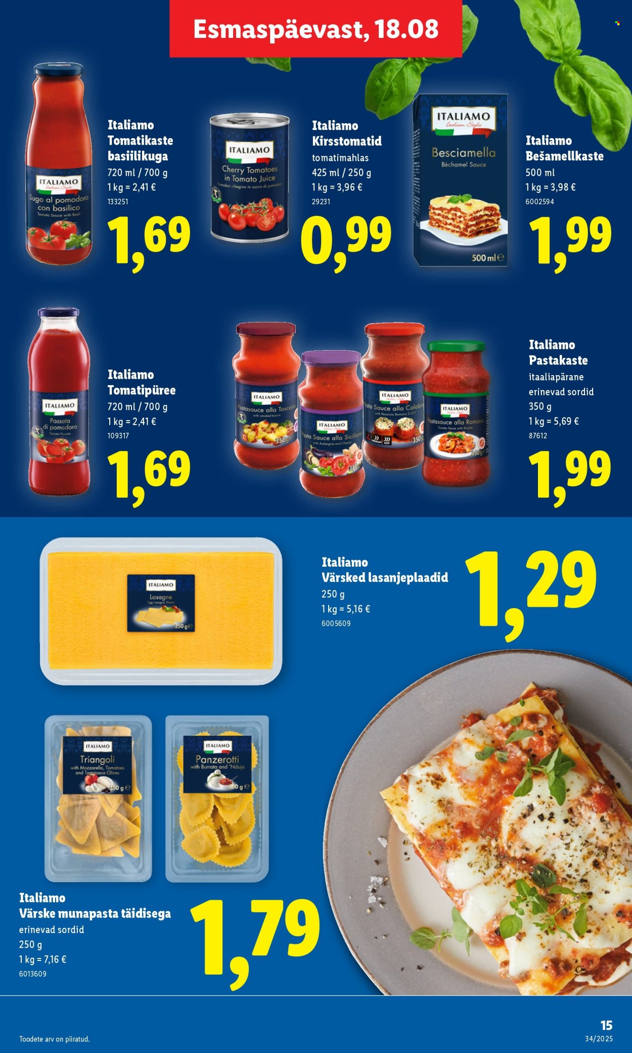 Lidl kliendileht - Kliendileht (18.08 - 24.08.2025)