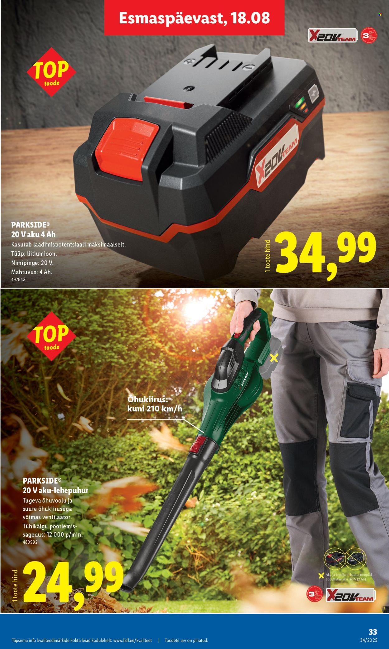 Lidl kliendileht - Kliendileht (18.08 - 24.08.2025)