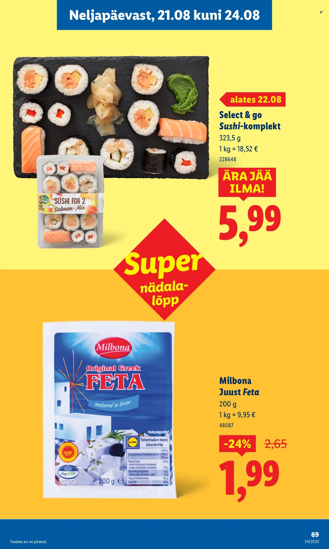 Lidl kliendileht - Kliendileht (18.08 - 24.08.2025)