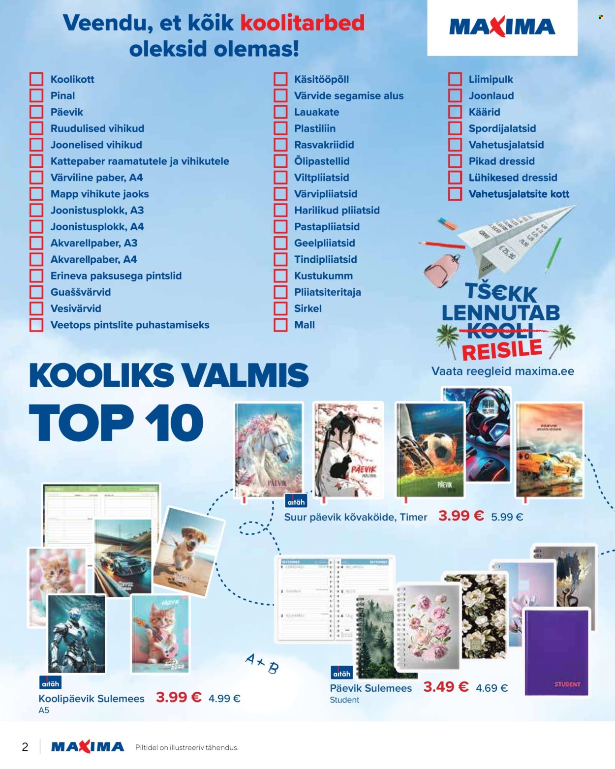 Maxima kliendileht - Koolikataloog (31.07 - 3.09.2025)