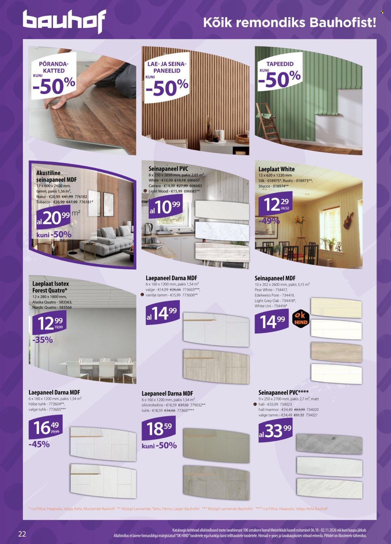 Bauhof kliendileht (6.10 - 2.11.2026)