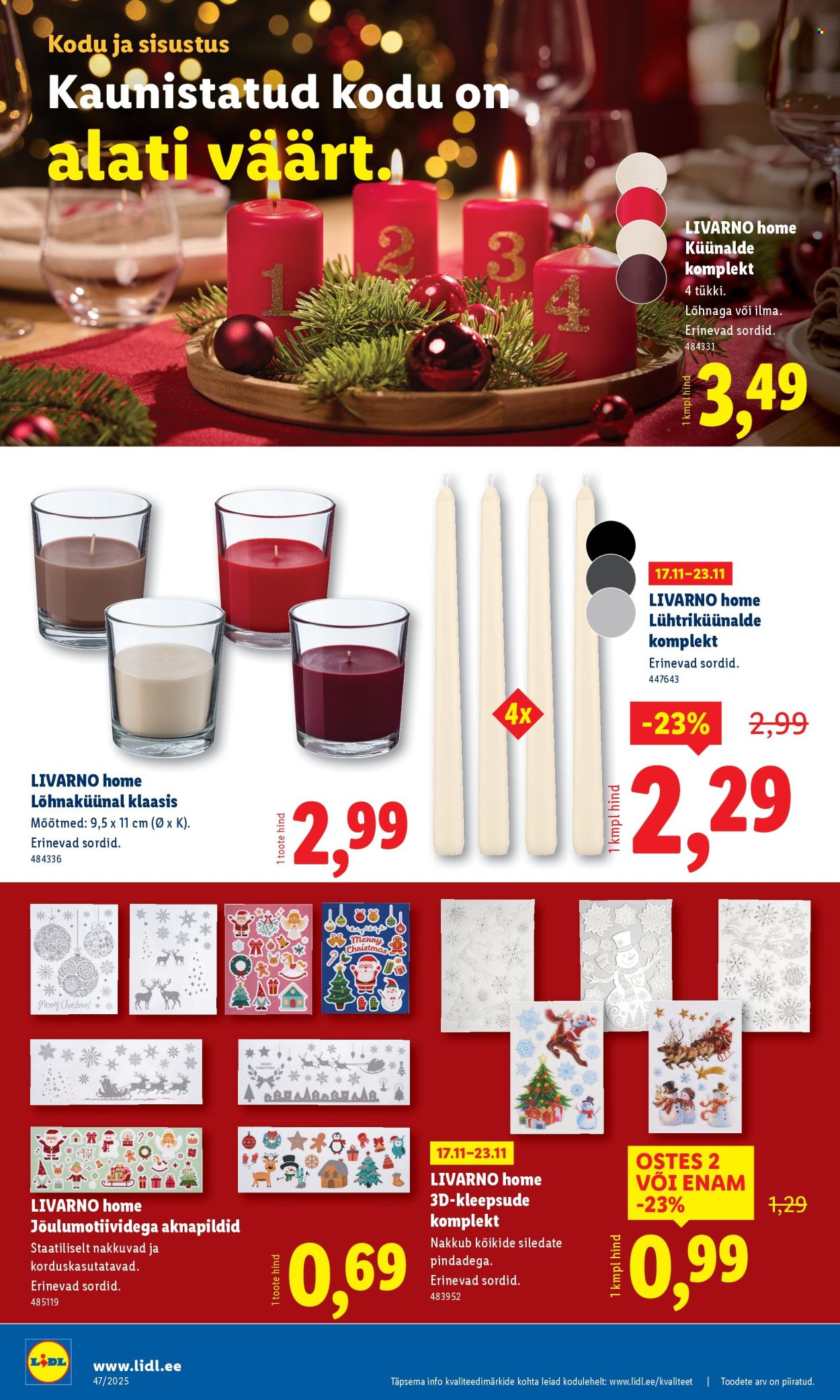 Lidl kliendileht - Tööstuskaupade pakkumised (17.11 - 23.11.2025)