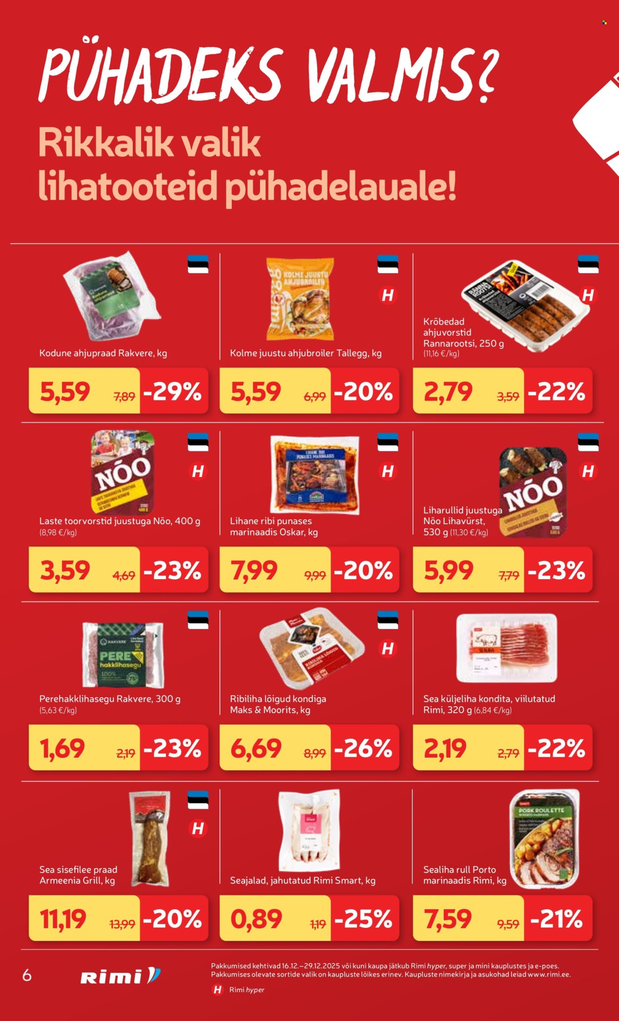 Rimi kliendileht - Kliendileht (16.12 - 29.12.2025)