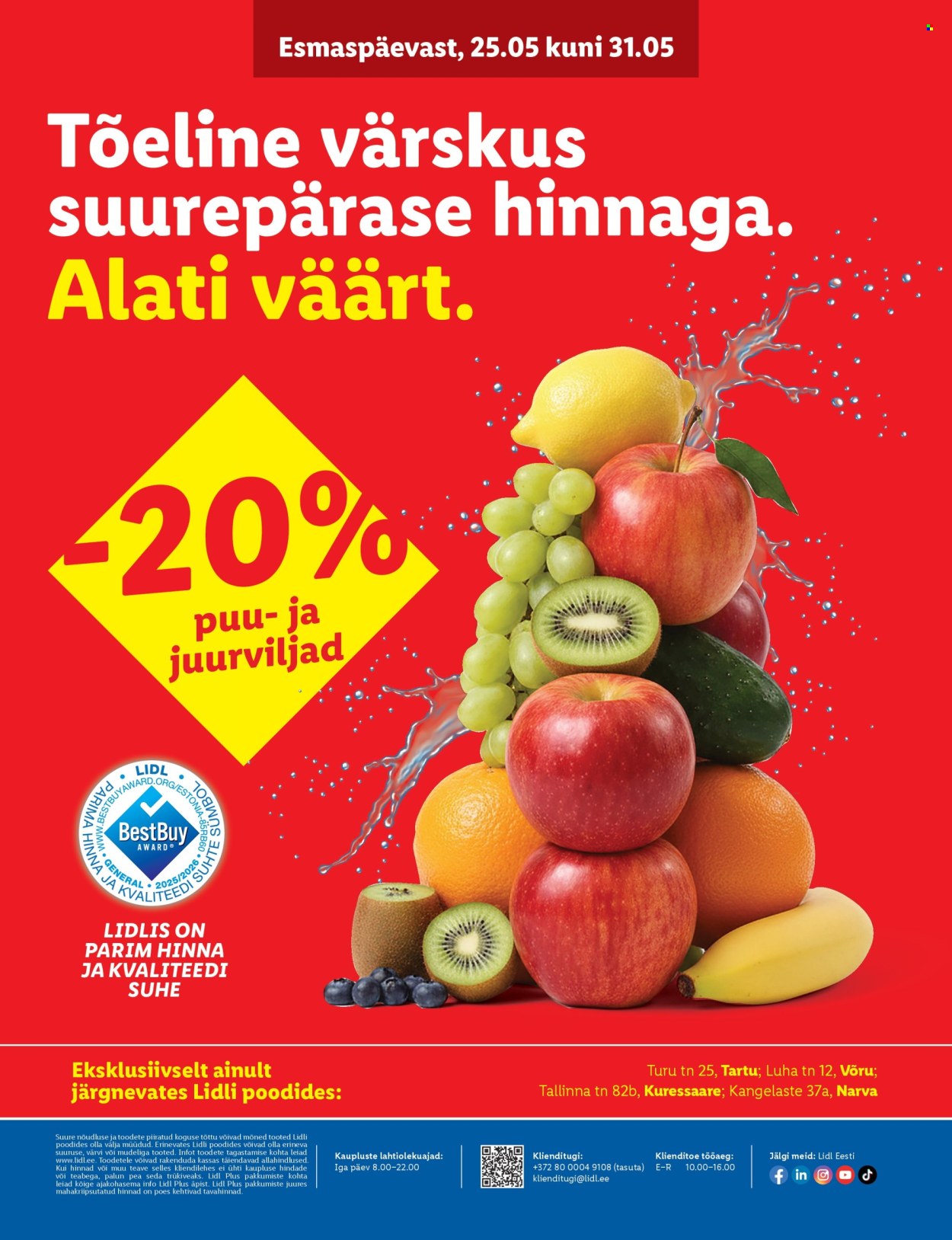 Lidl kliendileht - Allahindluste tormijooks (25.05 - 31.05.2026)