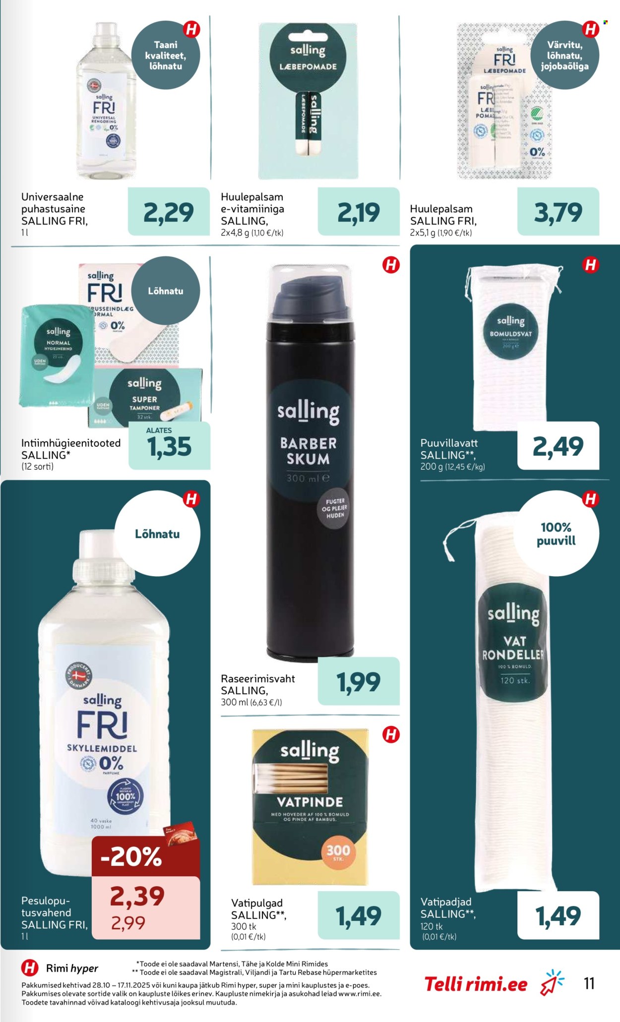 Rimi kliendileht - Sallingu tootekataloog – uus nimi igapäevaste toodete valikus (28.10 - 17.11.2025)