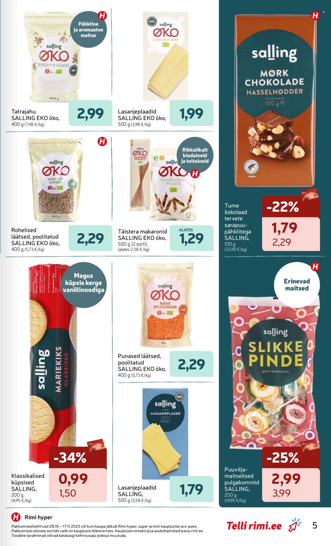 Rimi kliendileht - Sallingu tootekataloog – uus nimi igapäevaste toodete valikus (28.10 - 17.11.2025)