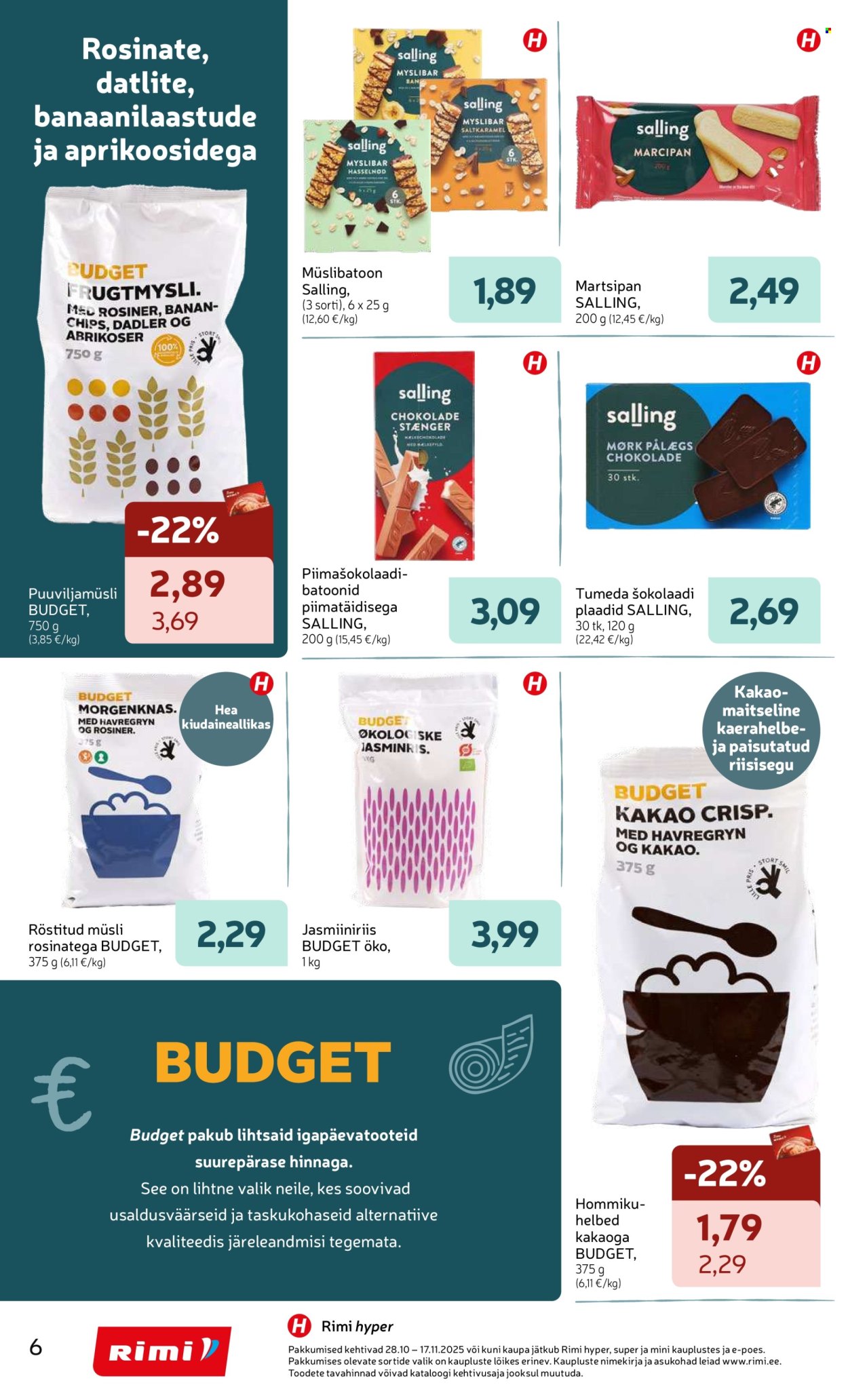 Rimi kliendileht - Sallingu tootekataloog – uus nimi igapäevaste toodete valikus (28.10 - 17.11.2025)