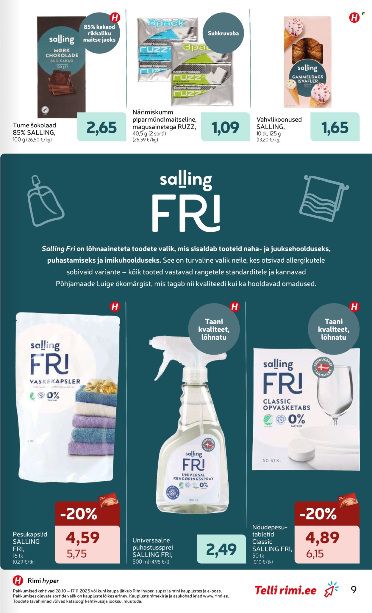 Rimi kliendileht - Sallingu tootekataloog – uus nimi igapäevaste toodete valikus (28.10 - 17.11.2025)