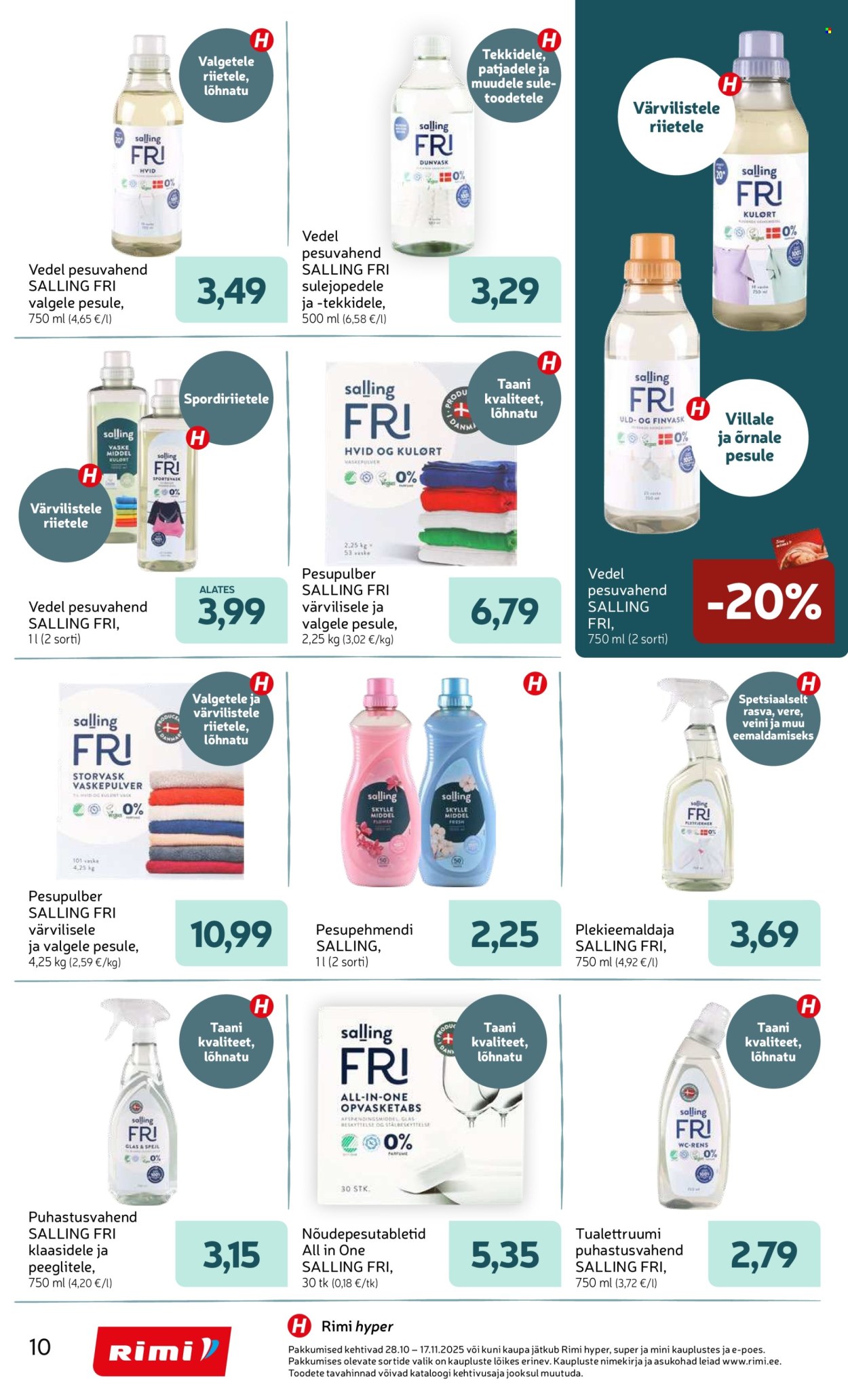 Rimi kliendileht - Sallingu tootekataloog – uus nimi igapäevaste toodete valikus (28.10 - 17.11.2025)