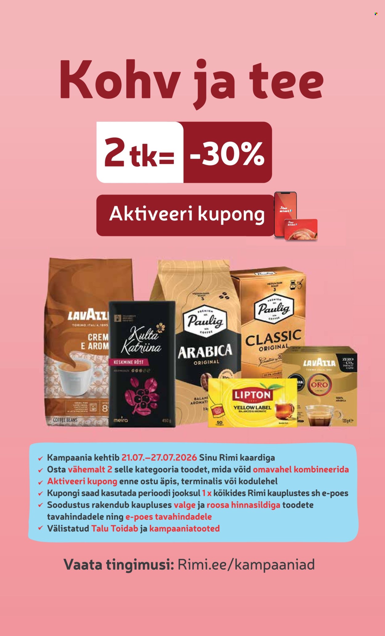 Rimi kliendileht (21.07 - 27.07.2026)