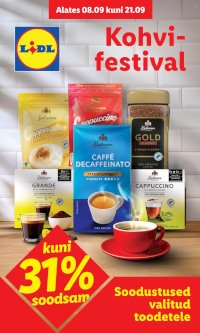 Lidl kliendileht - Kohvifestival (8.09 - 21.09.2025)