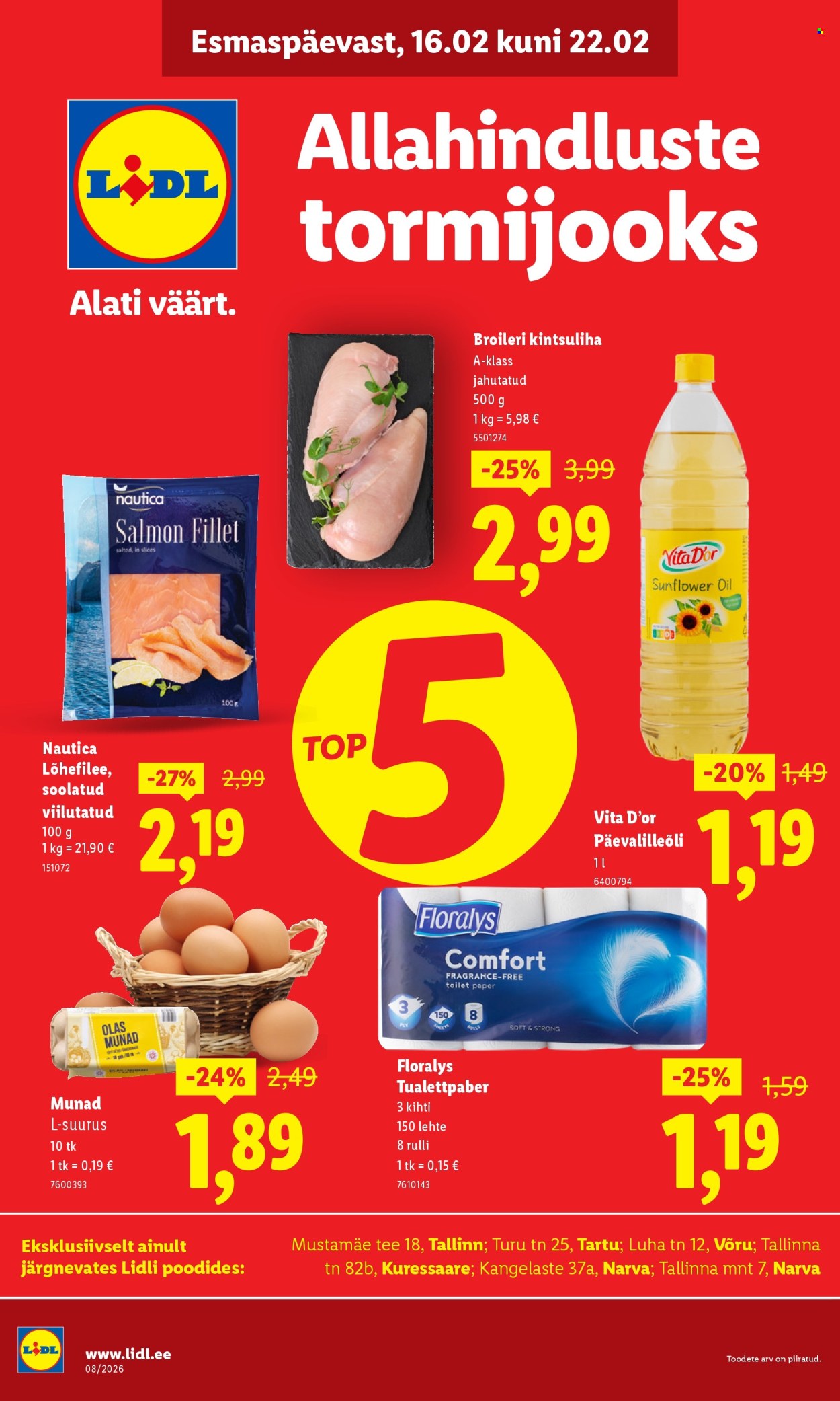Lidl kliendileht - Allahindluste tormijooks (16.02 - 22.02.2026)