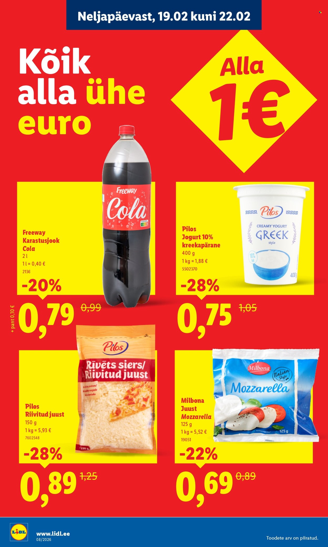 Lidl kliendileht - Allahindluste tormijooks (16.02 - 22.02.2026)