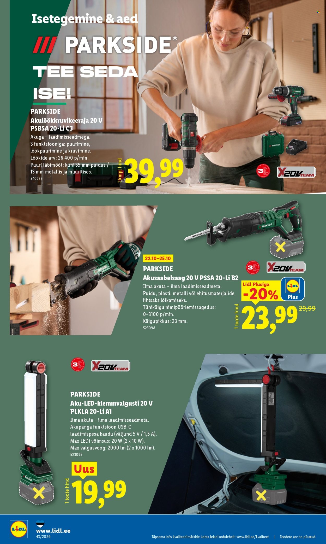 Lidl kliendileht (19.10 - 25.10.2026)
