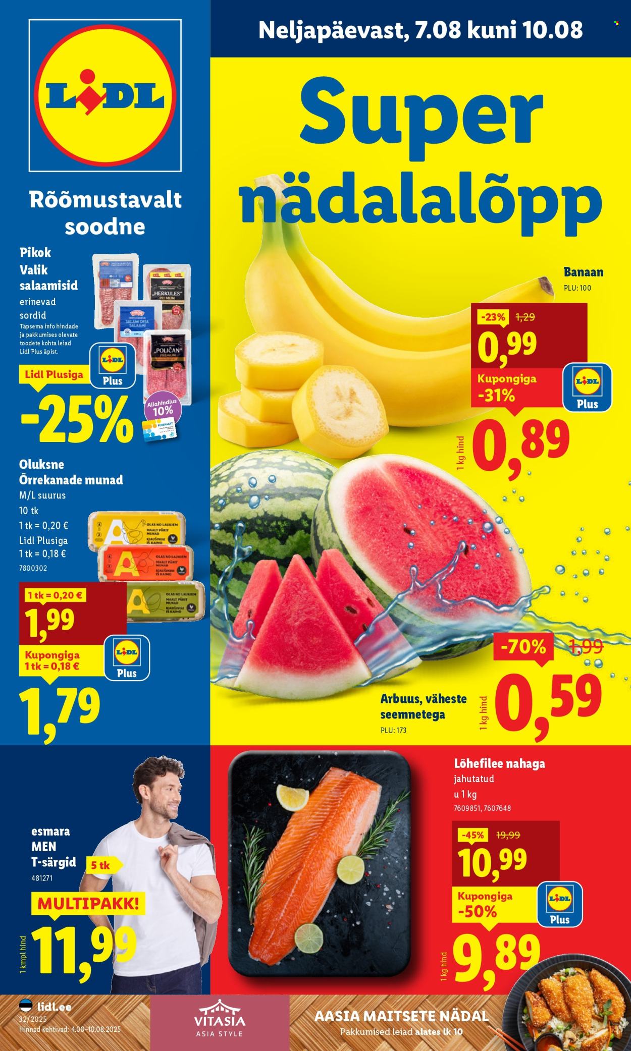 Lidl kliendileht - Nädalalõpu pakkumised (7.08 - 10.08.2025)