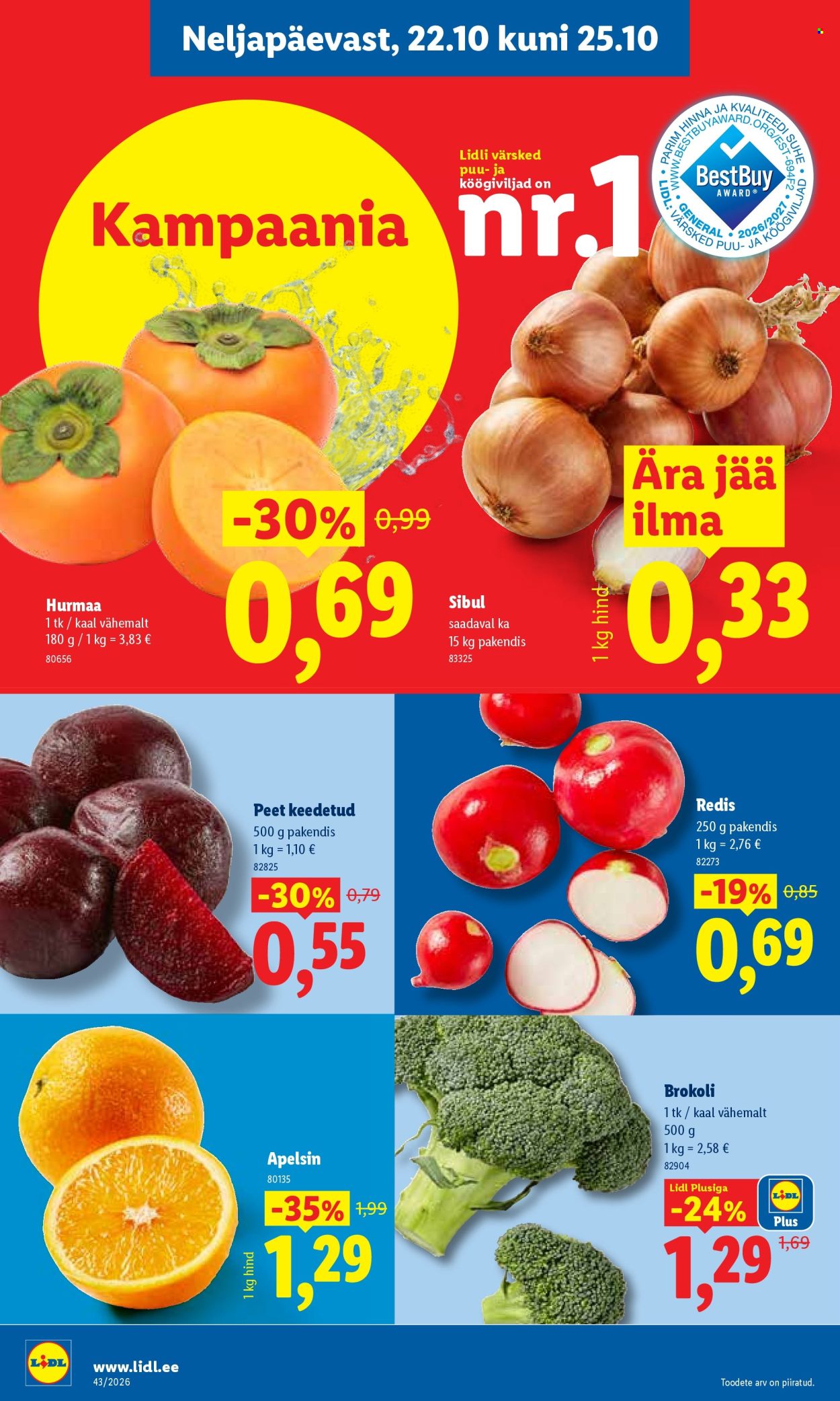 Lidl kliendileht (19.10 - 25.10.2026)