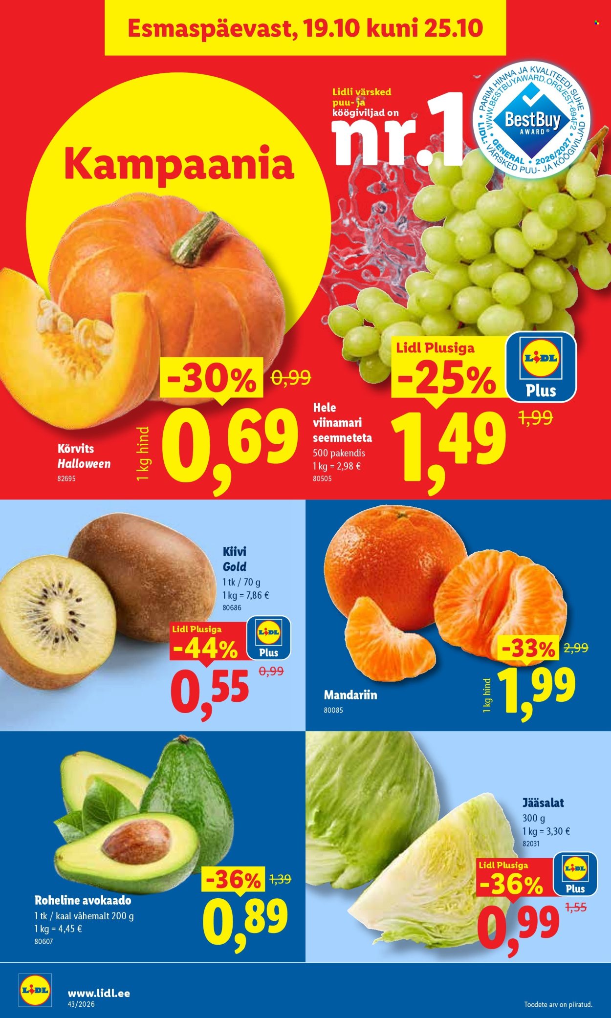 Lidl kliendileht (19.10 - 25.10.2026)