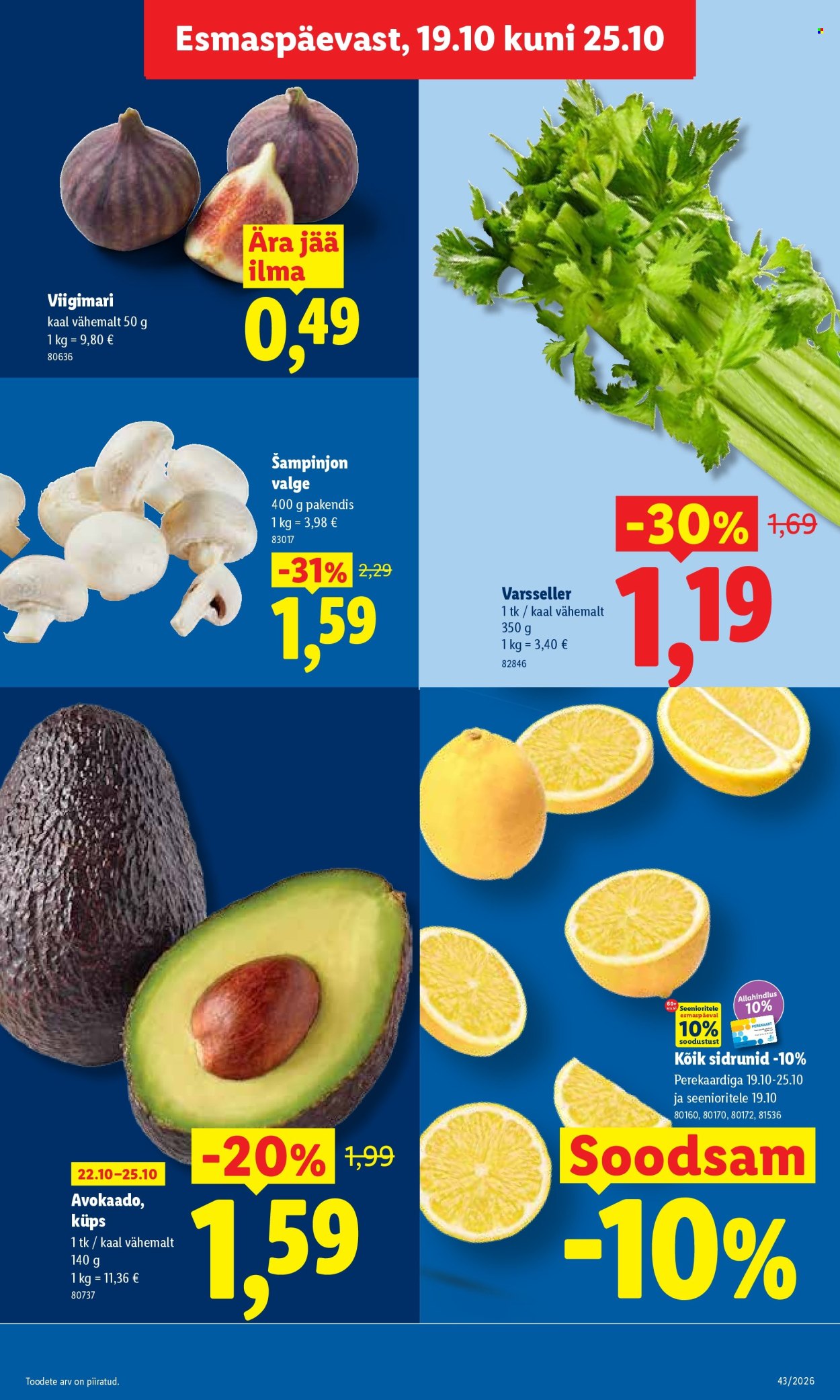 Lidl kliendileht (19.10 - 25.10.2026)