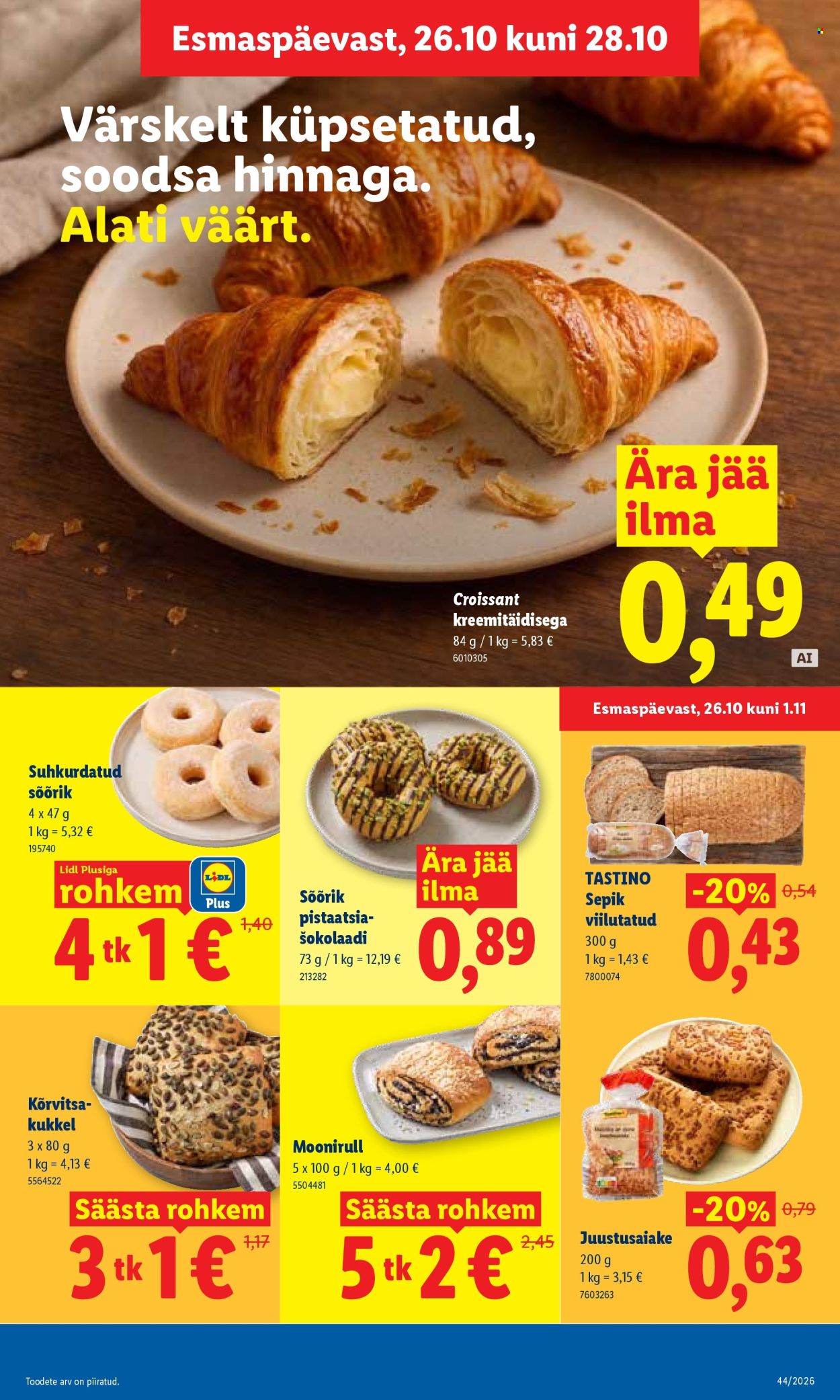 Lidl kliendileht (26.10 - 1.11.2026)