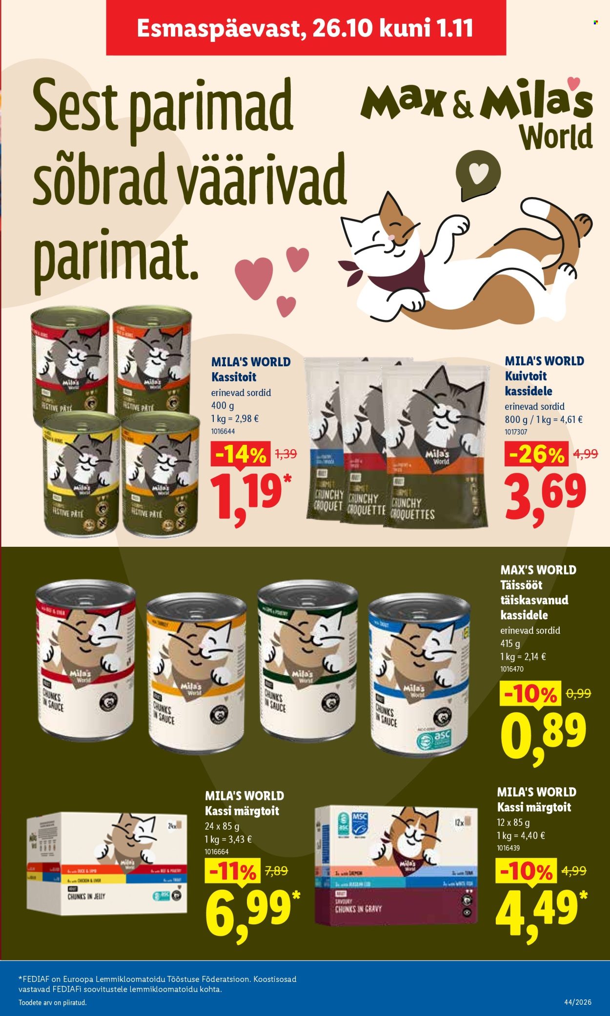 Lidl kliendileht (26.10 - 1.11.2026)
