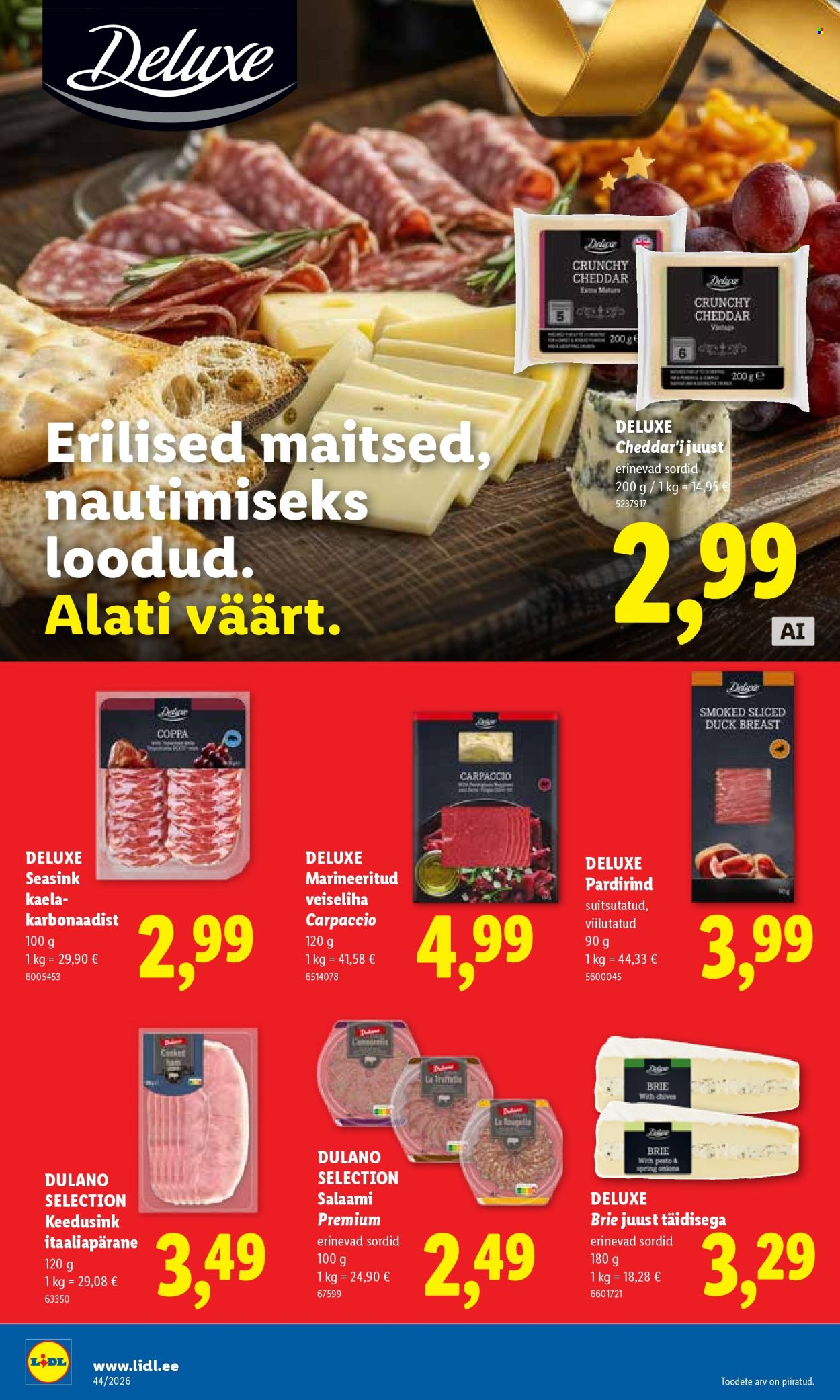 Lidl kliendileht (26.10 - 1.11.2026)