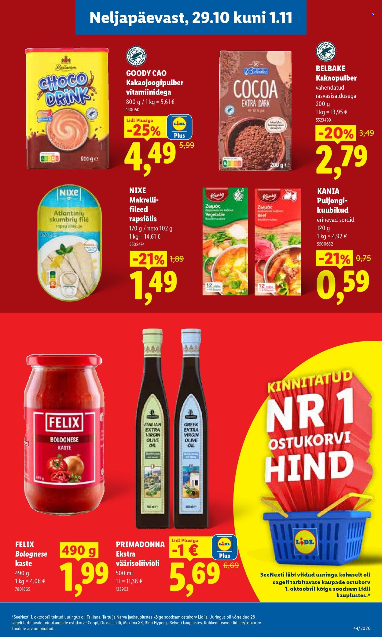 Lidl kliendileht (26.10 - 1.11.2026)
