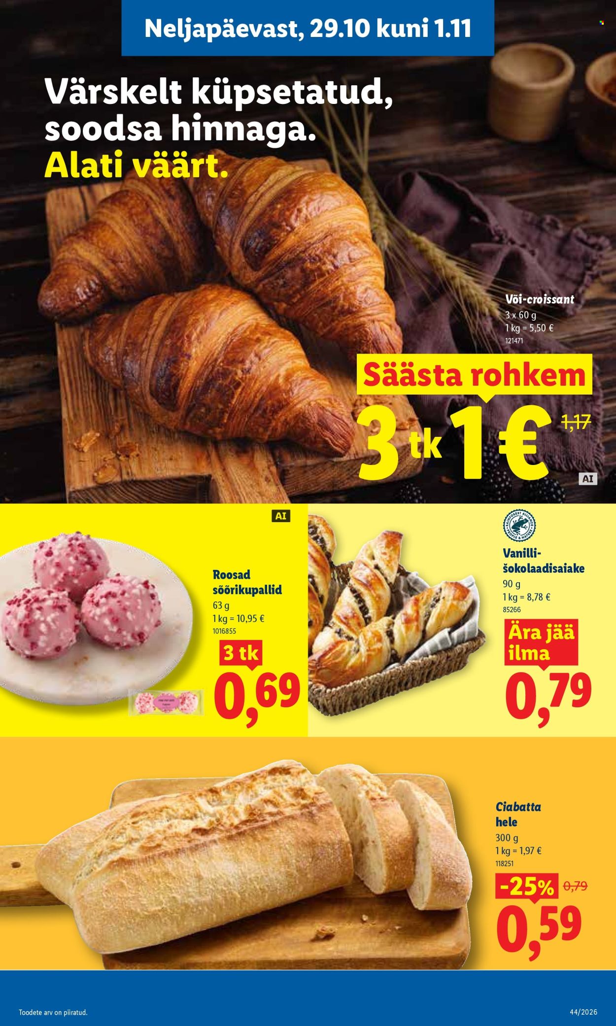 Lidl kliendileht (26.10 - 1.11.2026)