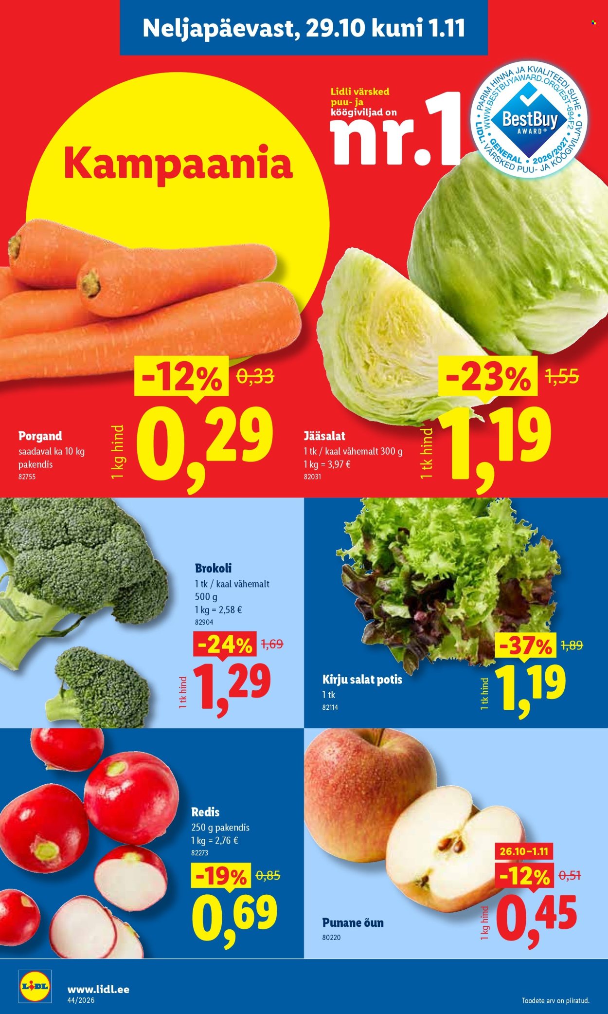 Lidl kliendileht (26.10 - 1.11.2026)