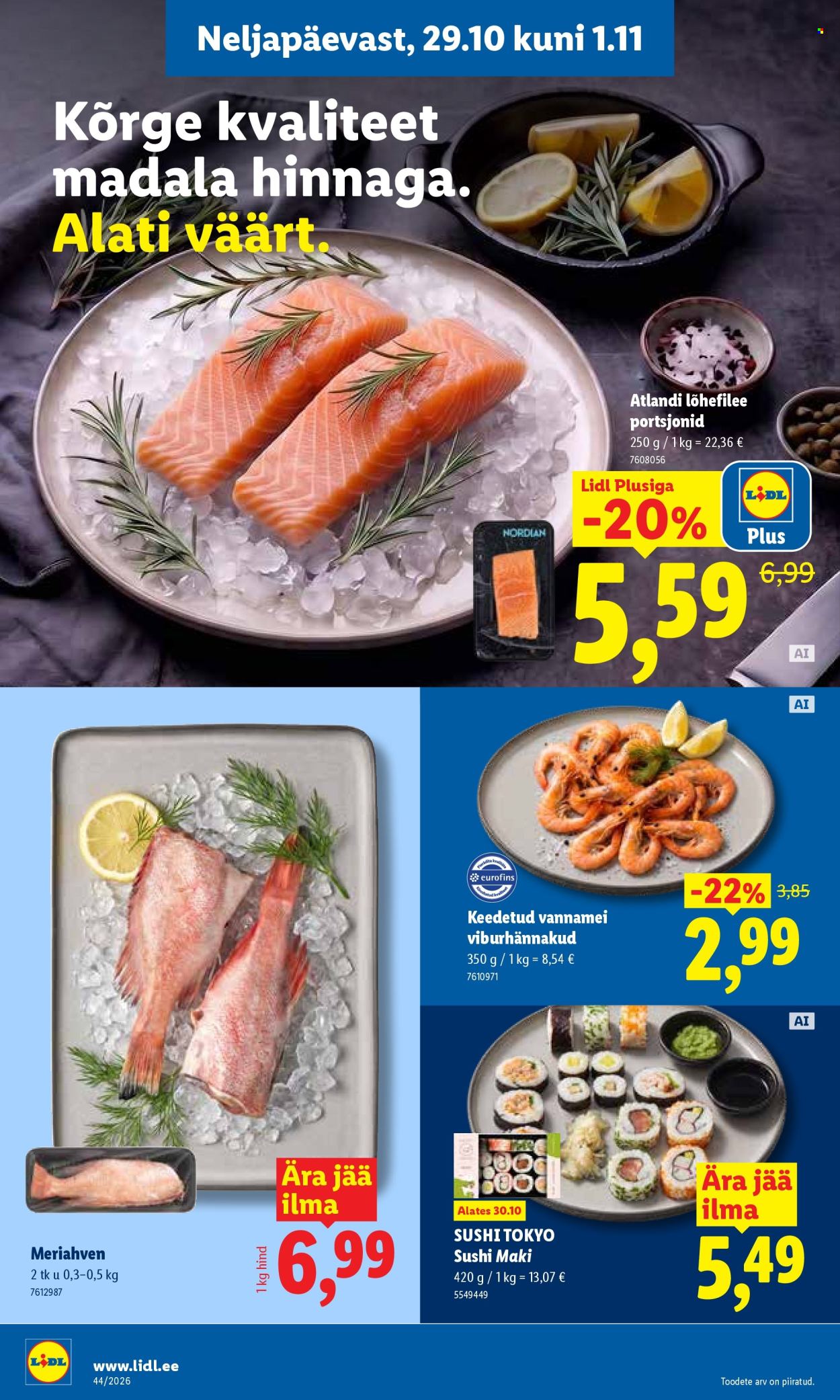 Lidl kliendileht (26.10 - 1.11.2026)