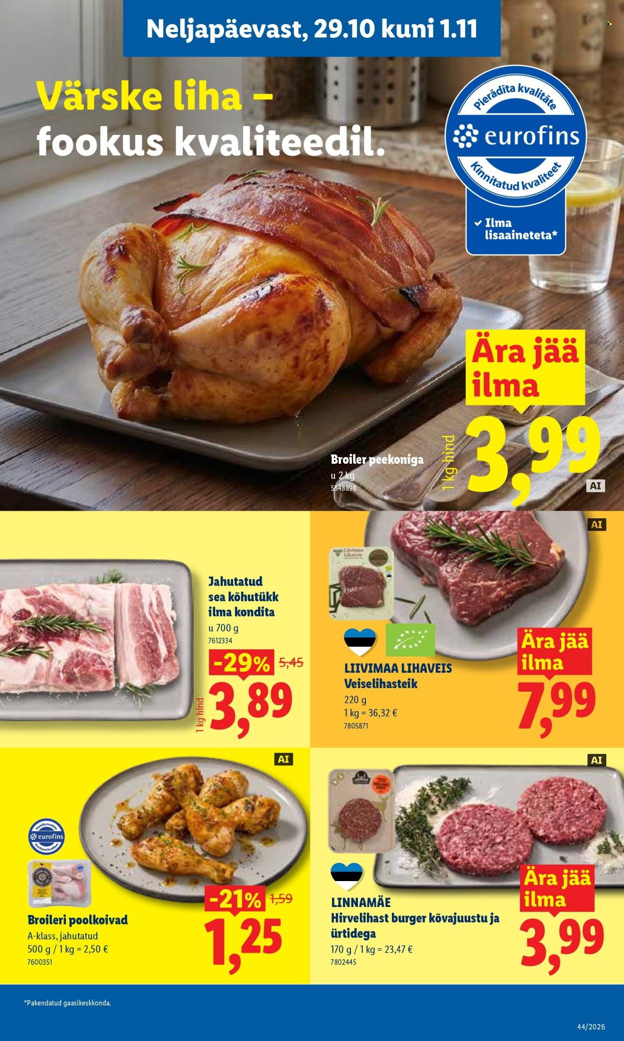 Lidl kliendileht (26.10 - 1.11.2026)