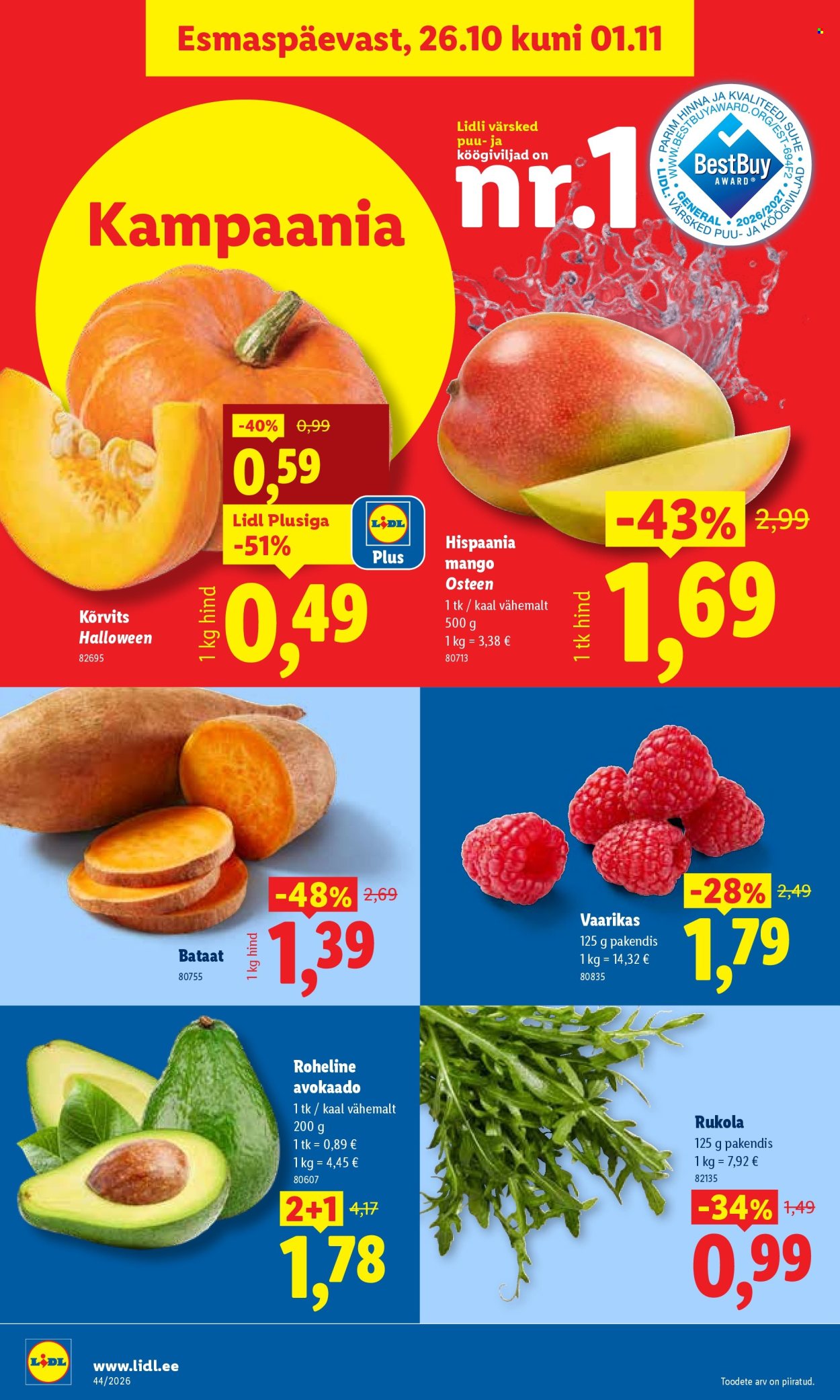 Lidl kliendileht (26.10 - 1.11.2026)