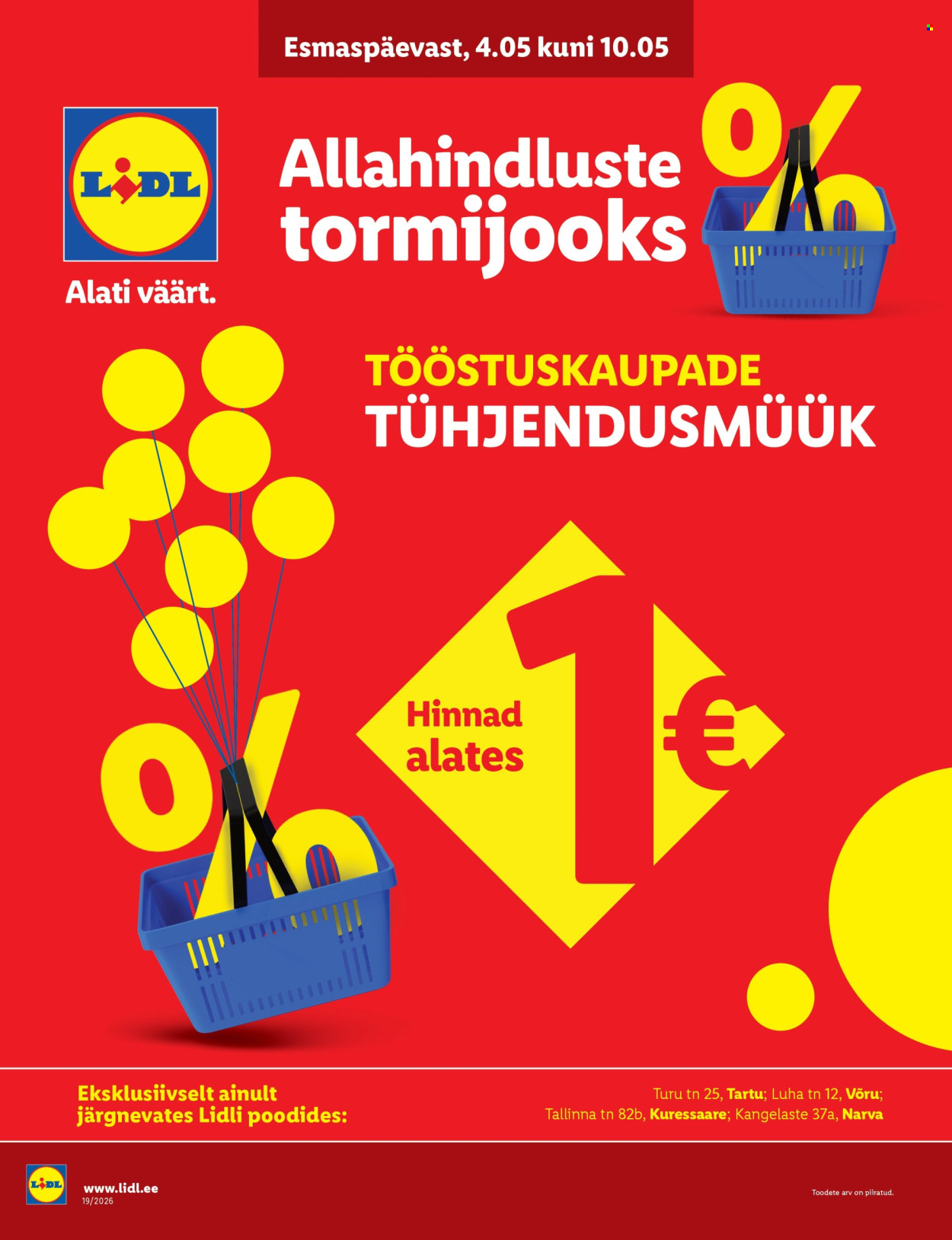 Lidl kliendileht - Allahindluste tormijooks (4.05 - 10.05.2026)