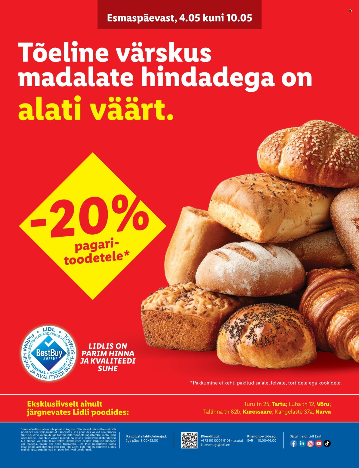 Lidl kliendileht - Allahindluste tormijooks (4.05 - 10.05.2026)