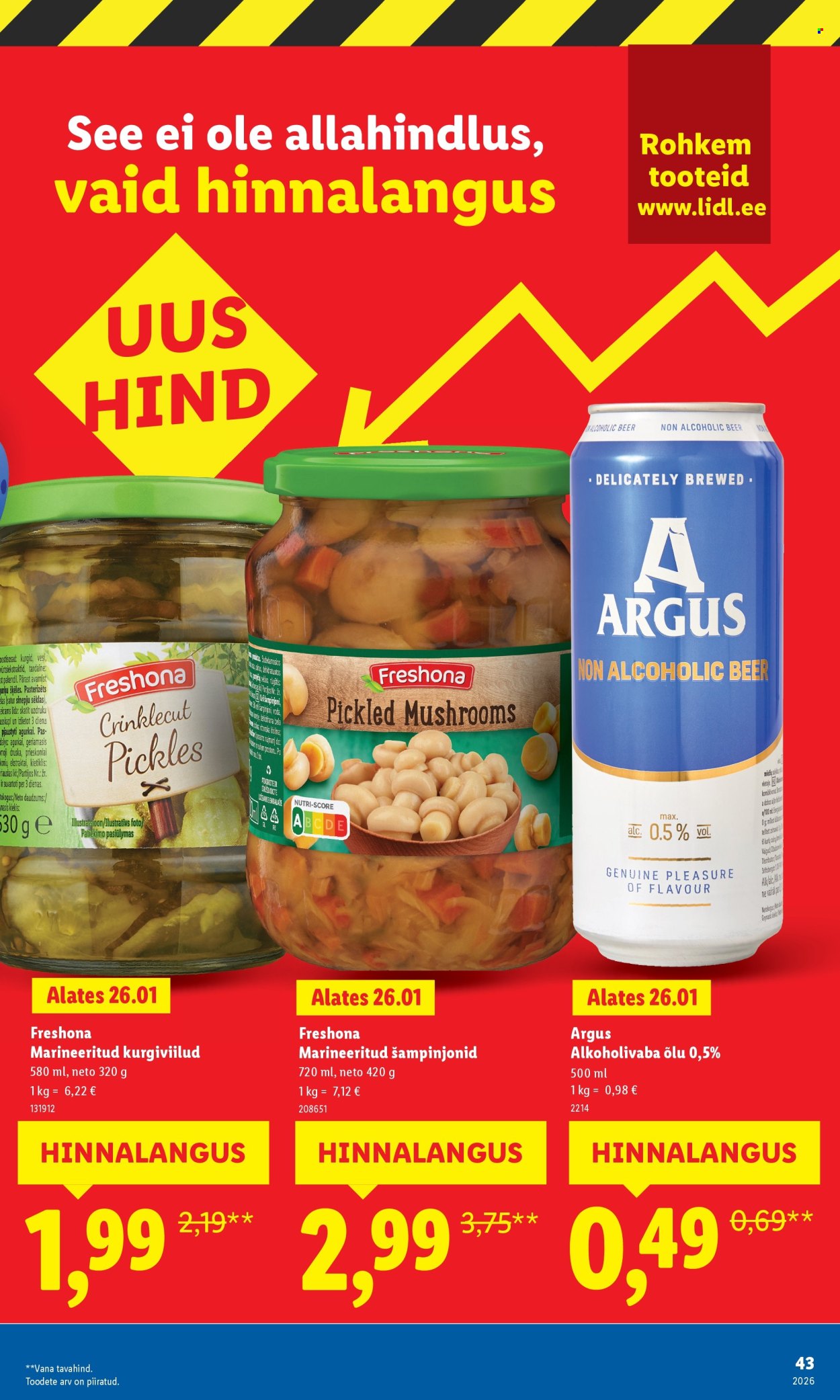 Lidl kliendileht - Suur hinnalangus Alates