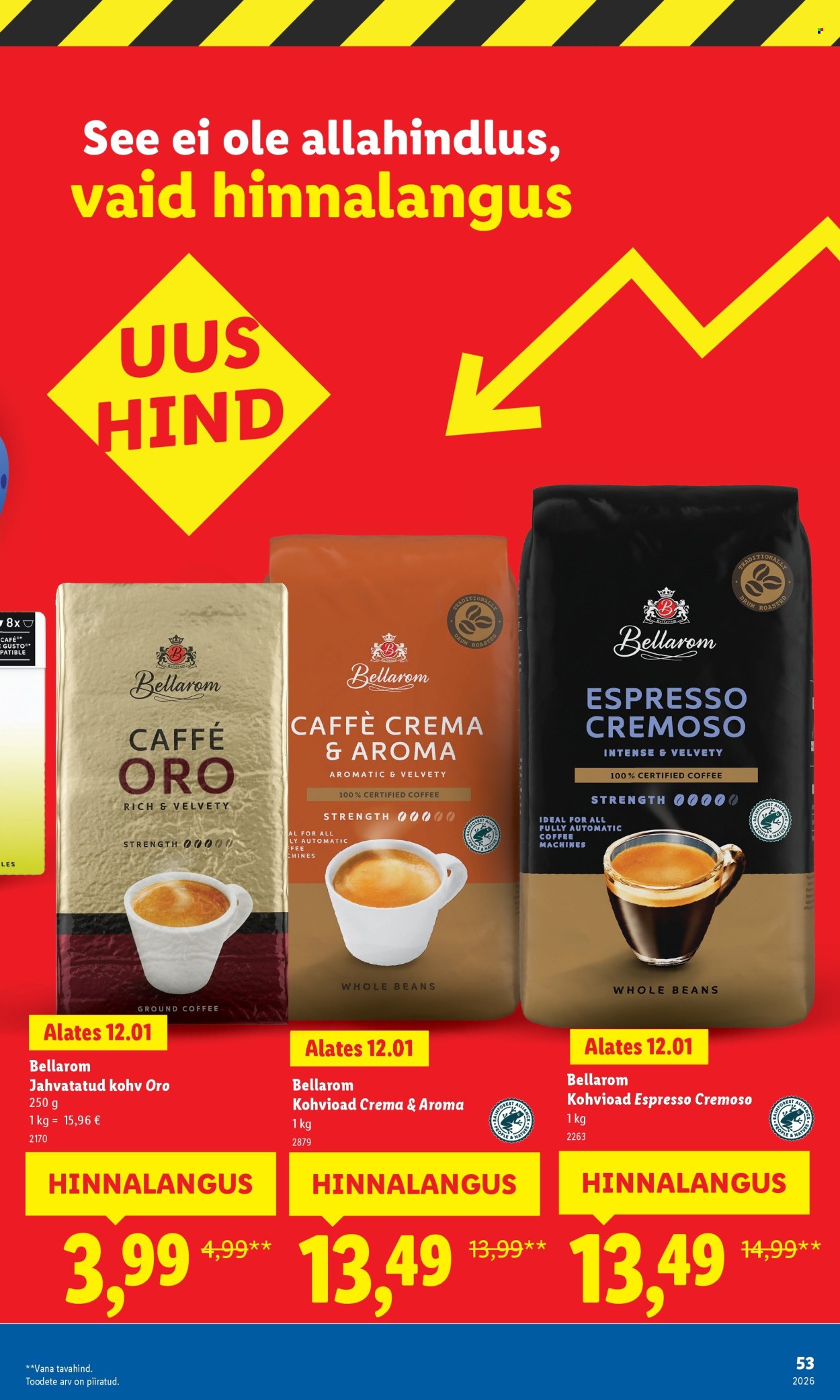 Lidl kliendileht - Suur hinnalangus Alates