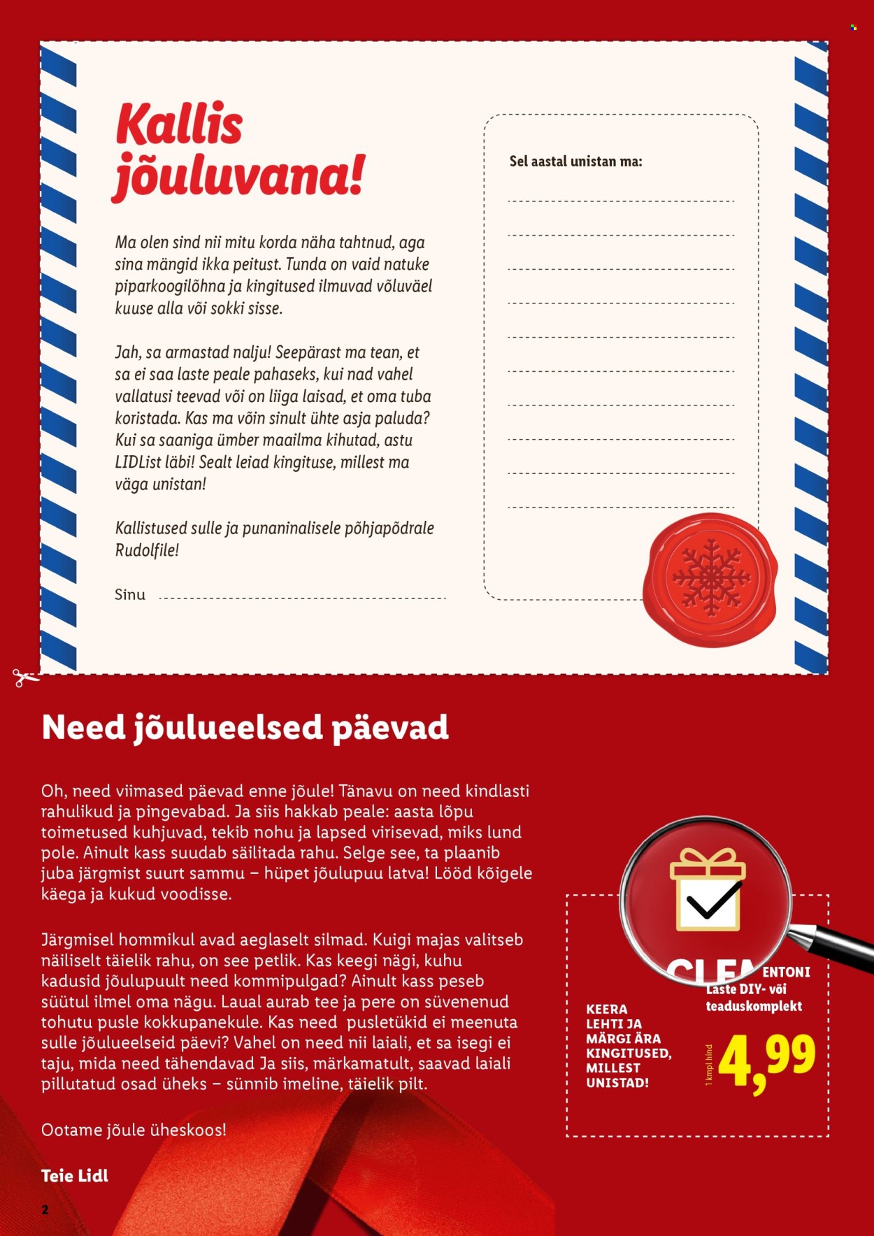 Lidl kliendileht - Mänguasjade kataloog