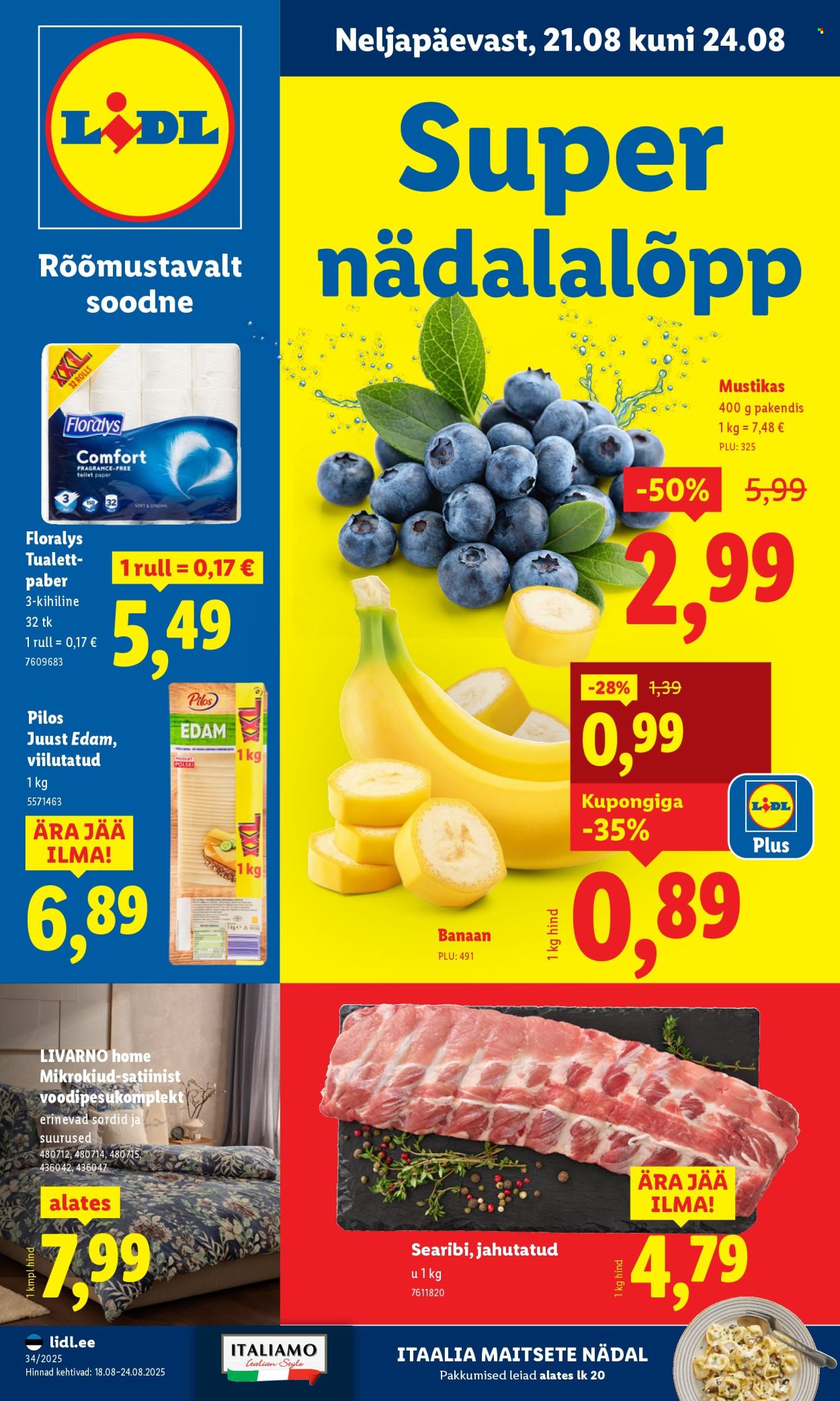 Lidl kliendileht - Nädalalõpu pakkumised (21.08 - 24.08.2025)