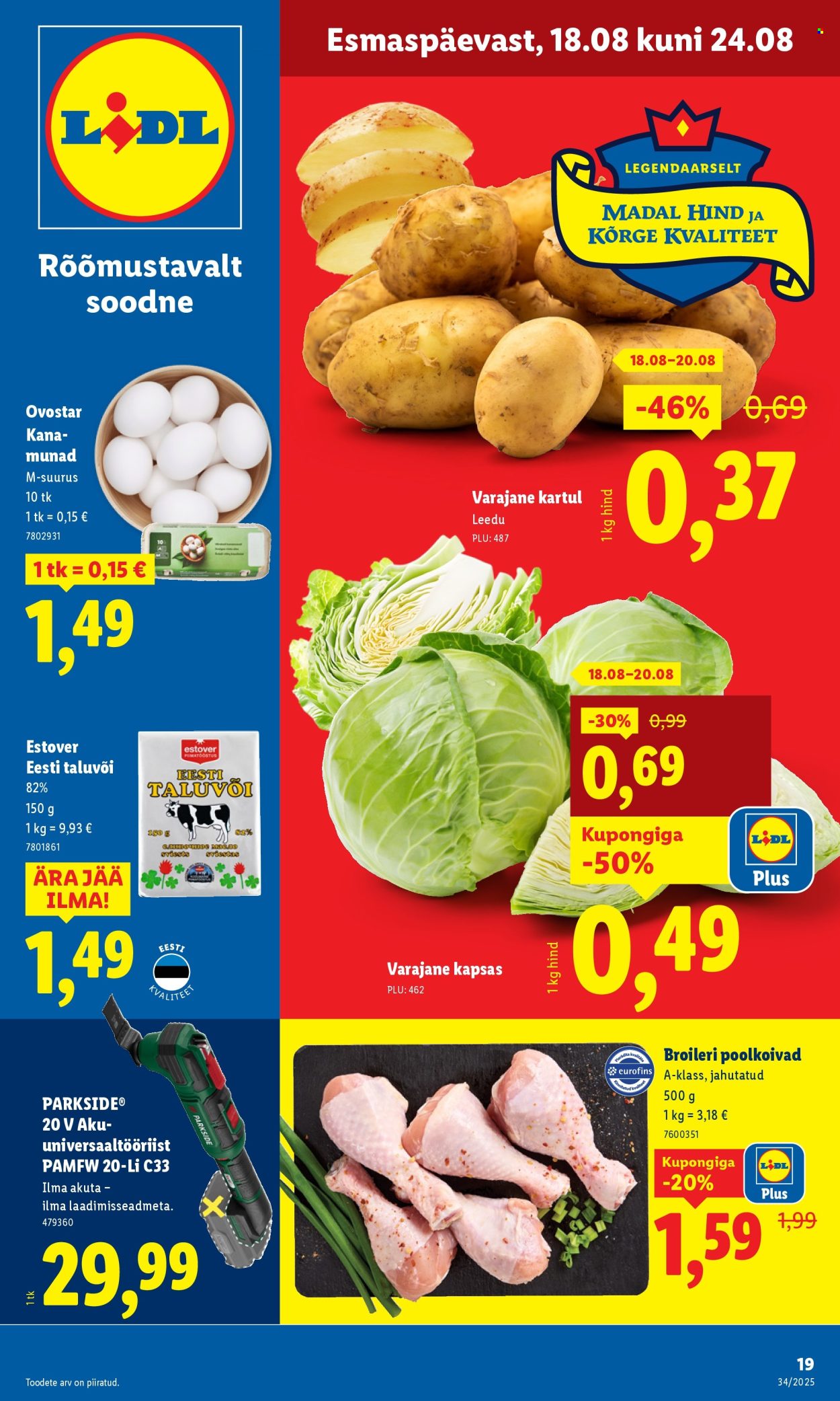 Lidl kliendileht - Nädalalõpu pakkumised (21.08 - 24.08.2025)