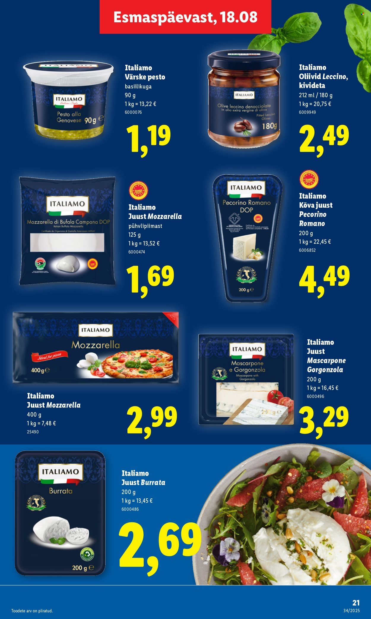 Lidl kliendileht - Nädalalõpu pakkumised (21.08 - 24.08.2025)