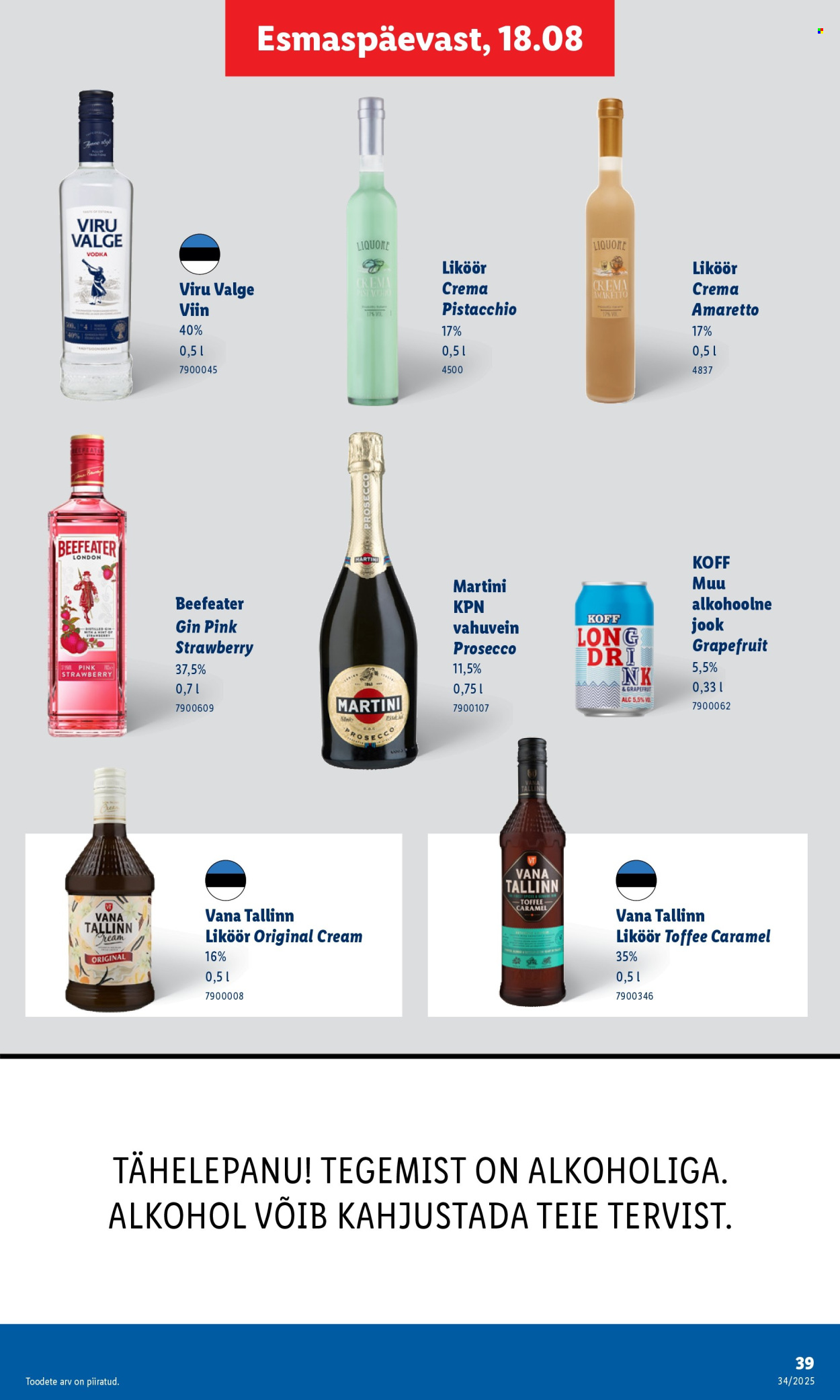 Lidl kliendileht - Nädalalõpu pakkumised (21.08 - 24.08.2025)