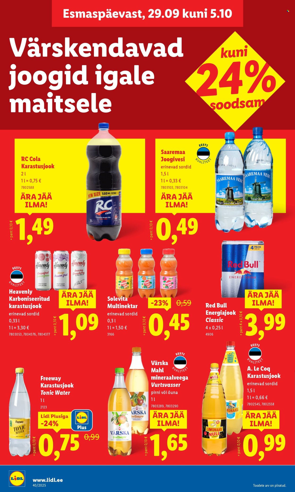 Lidl kliendileht - Kliendileht (29.09 - 5.10.2025)