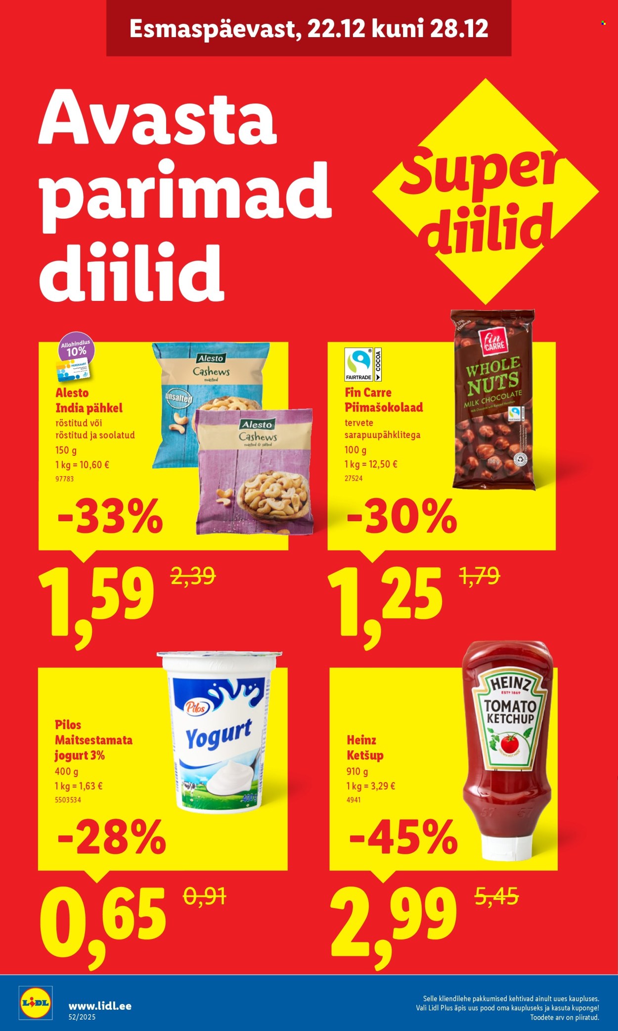 Lidl kliendileht - Linnämäe tee 28 (22.12 - 28.12.2025)