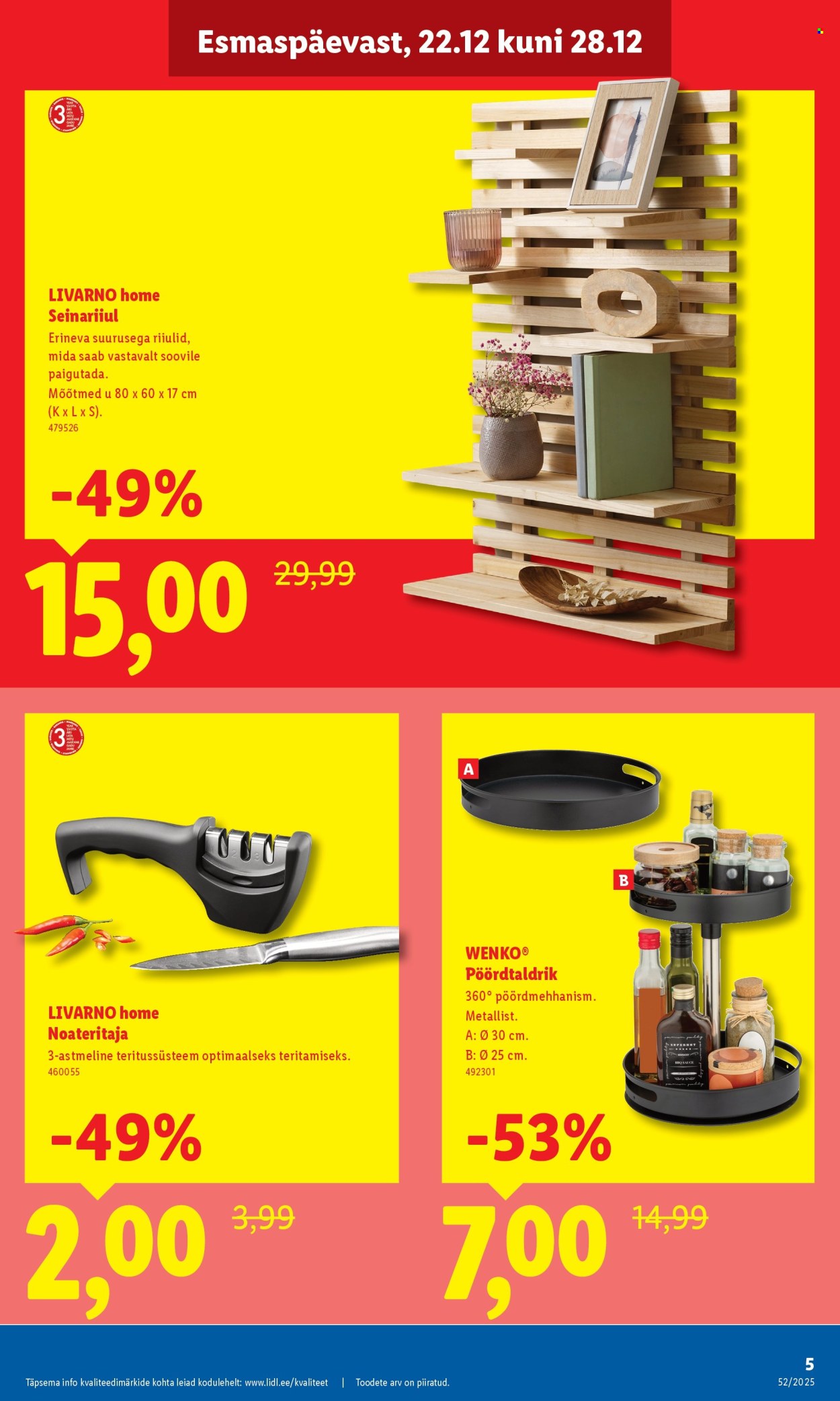 Lidl kliendileht - Linnämäe tee 28 (22.12 - 28.12.2025)