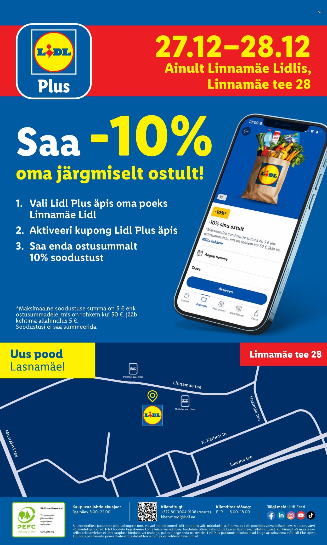 Lidl kliendileht - Linnämäe tee 28 (22.12 - 28.12.2025)