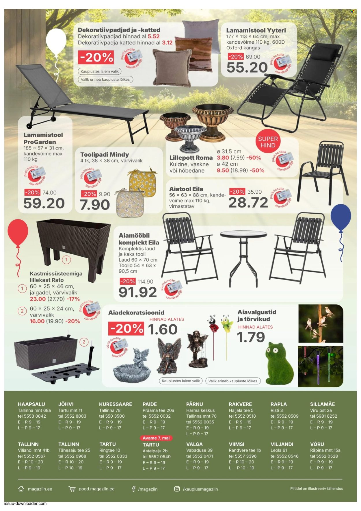 Magaziin kliendileht - Sünnipäevakuu pidulikud pakkumised (30.04 - 3.05.2026)