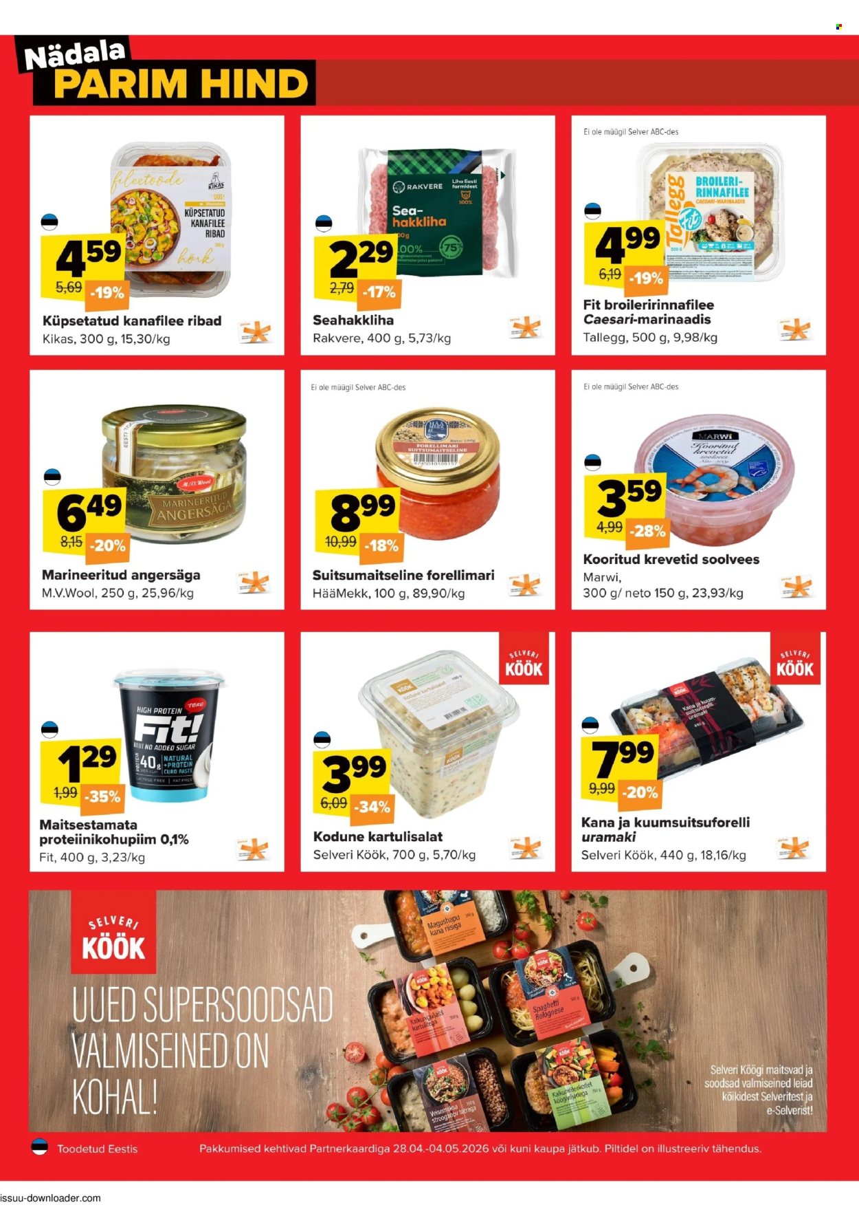 Selver kliendileht - Nädala parim hind (28.04 - 4.05.2026)