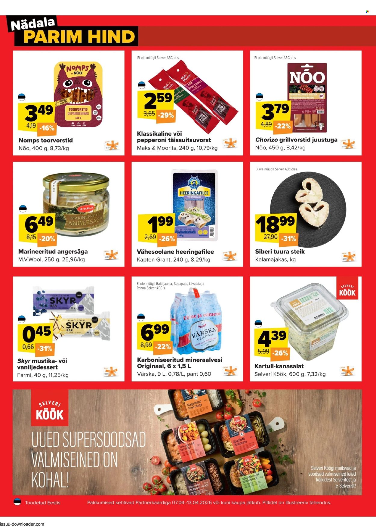 Selver kliendileht - Nädala parim hind (7.04 - 13.04.2026)