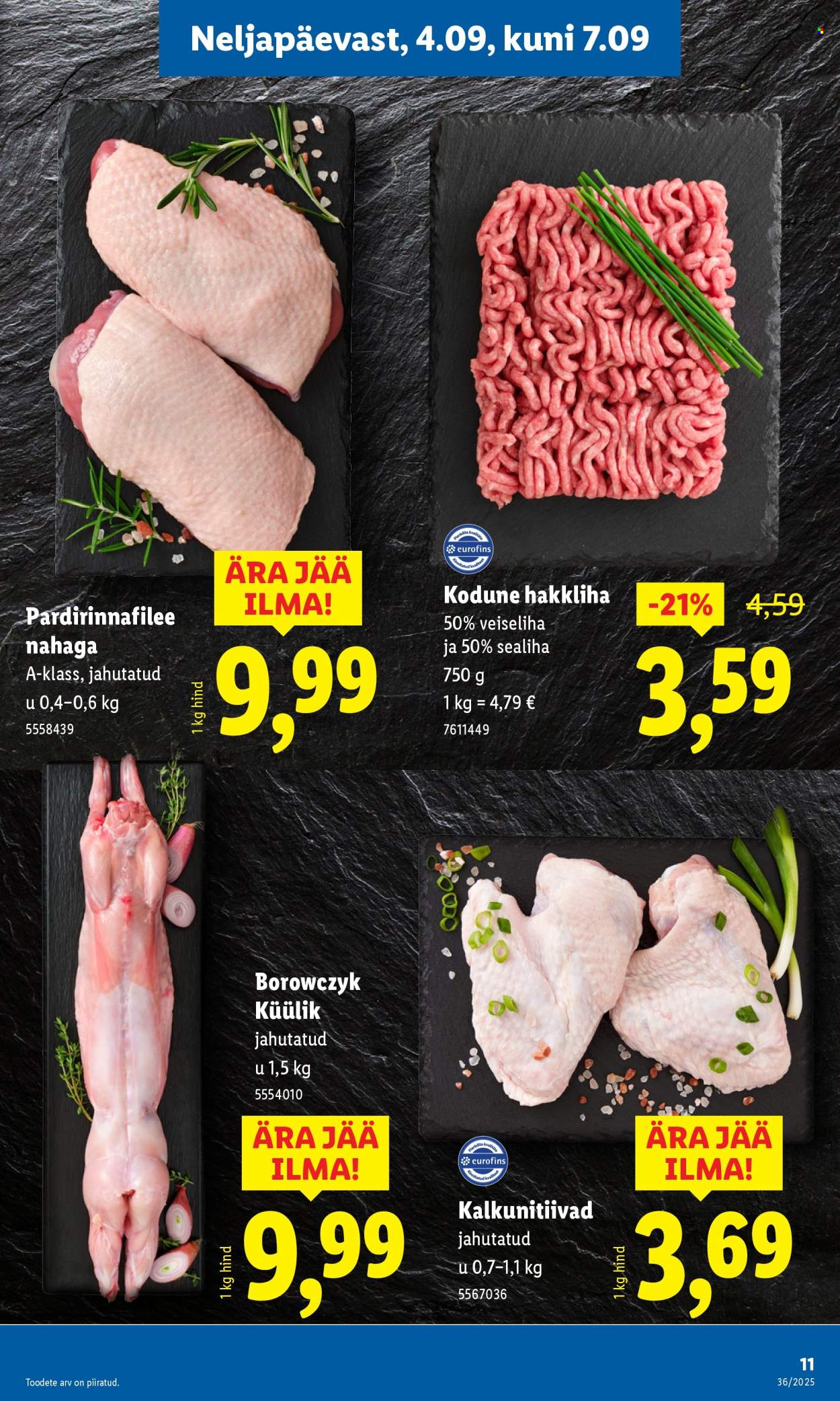Lidl kliendileht - Nädalalõpu pakkumised (4.09 - 7.09.2025)